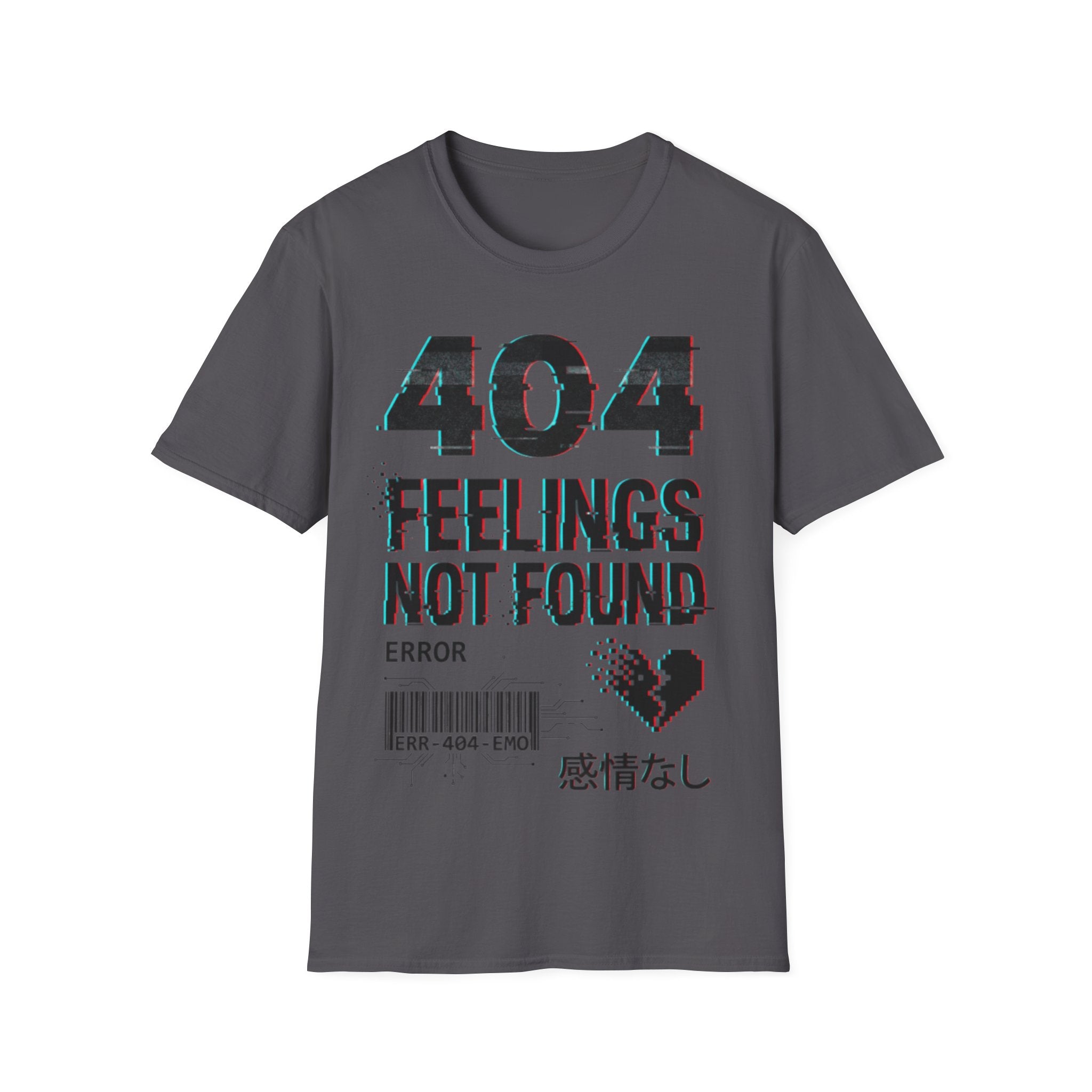 Urban Streetwear '404 Feelings' Glitch T-Shirt