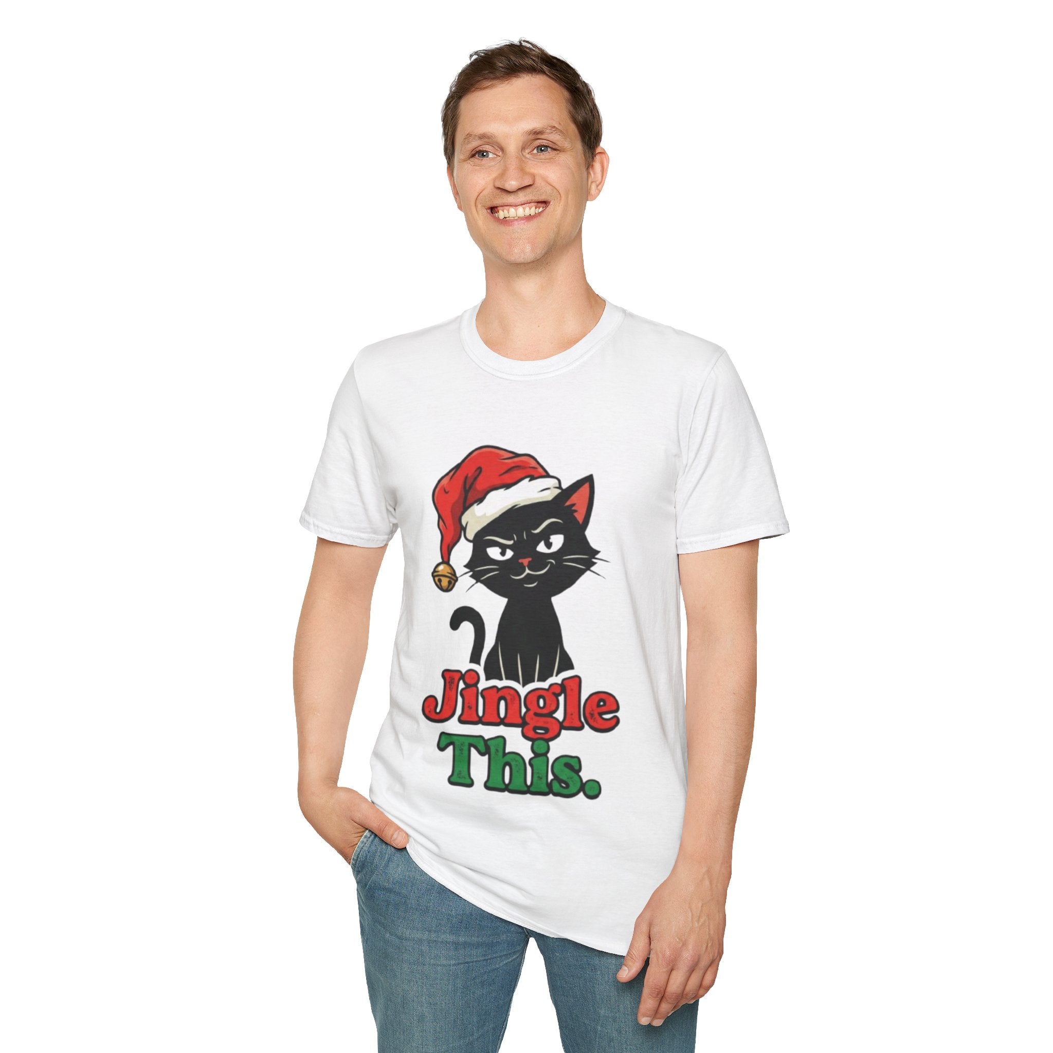 Jingle This Cat T-shirt | Funny Cat Christmas Tee