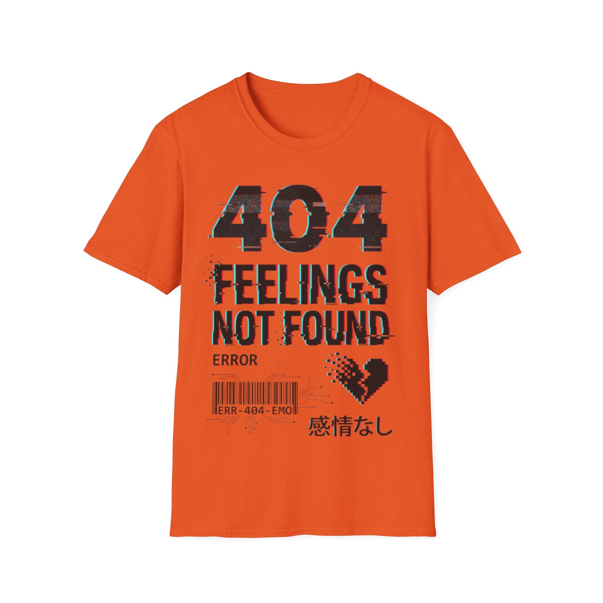 Urban Streetwear '404 Feelings' Glitch T-Shirt