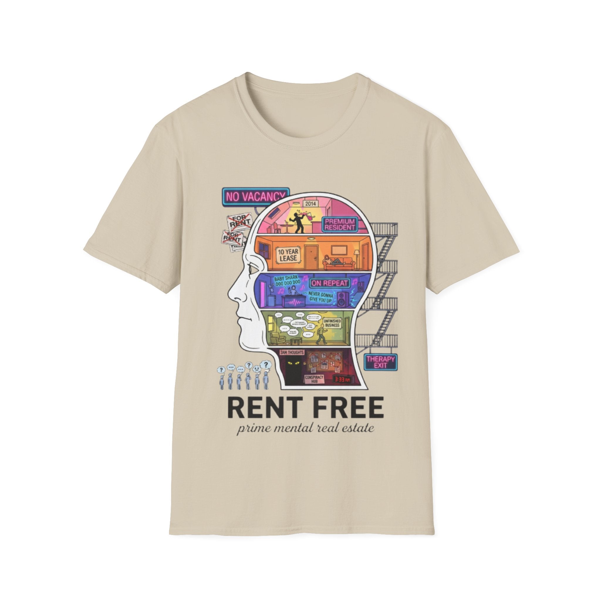 Rent Free Urban Tee - Trendy Streetwear Design