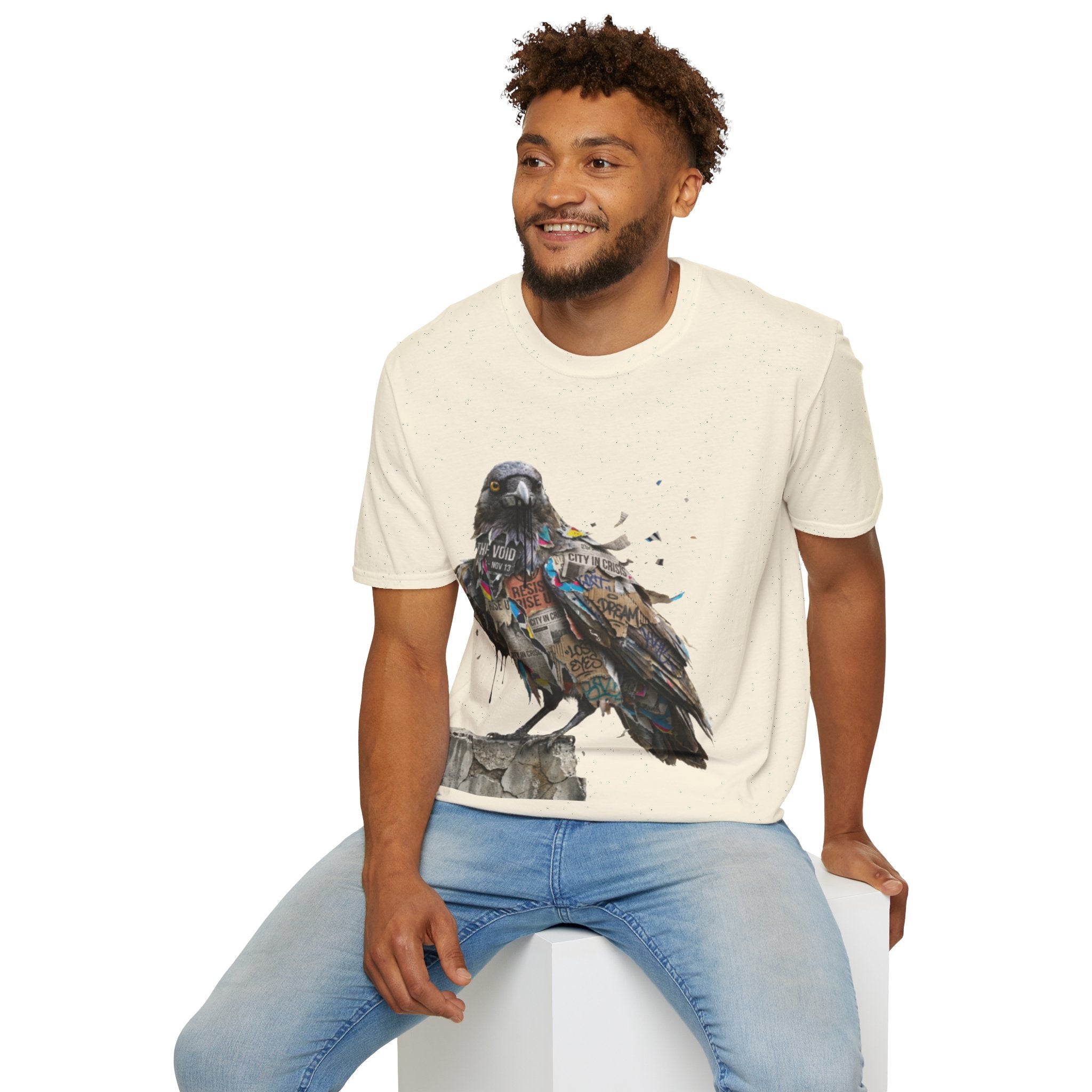 Urban Rebel Crow T-Shirt - Trendy Streetwear Style