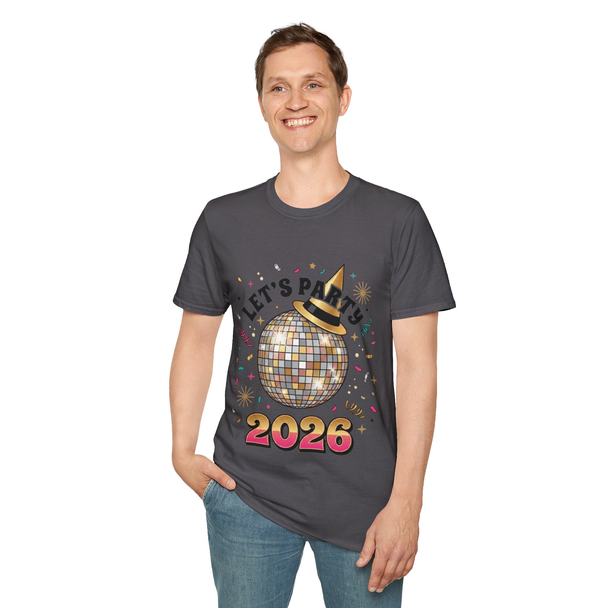 Trendy Let's Party 2026 Disco Ball Tee
