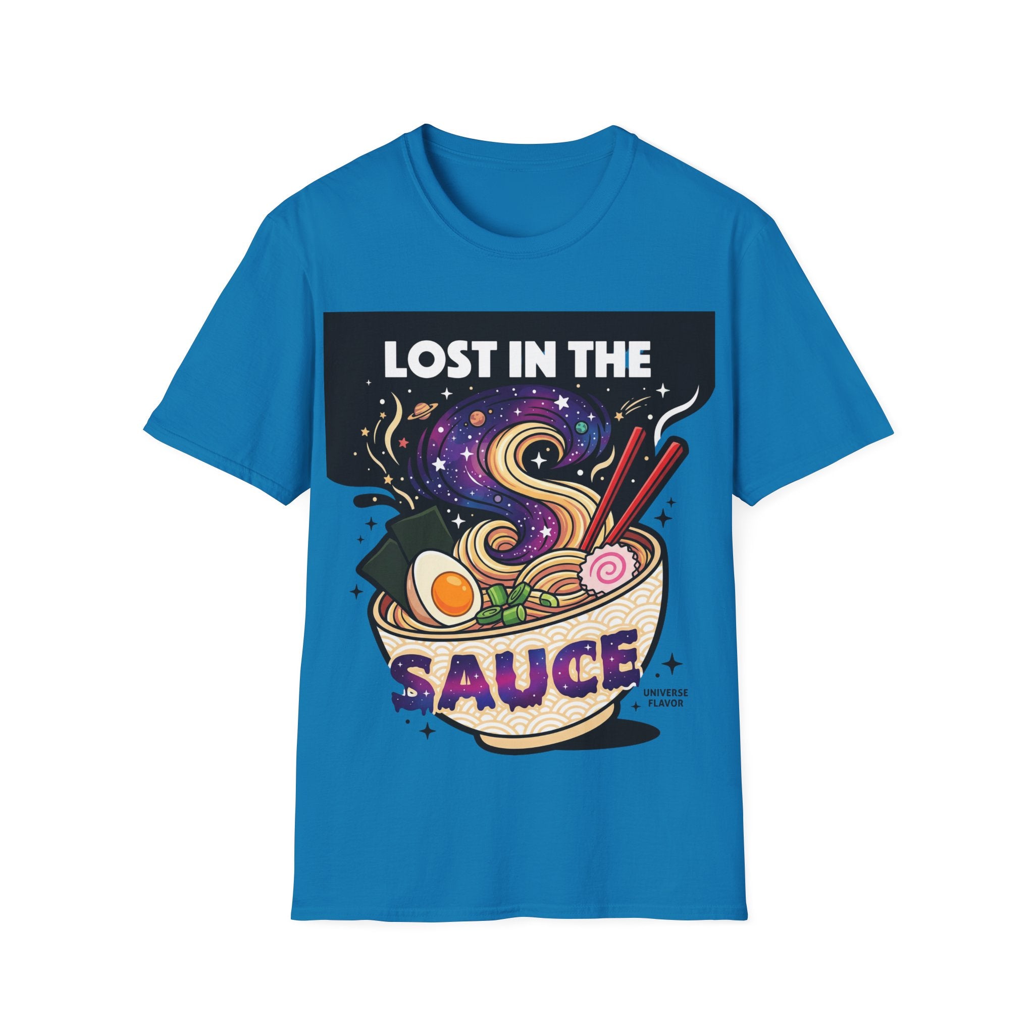 Lost in the Sauce Ramen Graphic Tee | Cosmic Noodle Bowl Streetwear Shirt