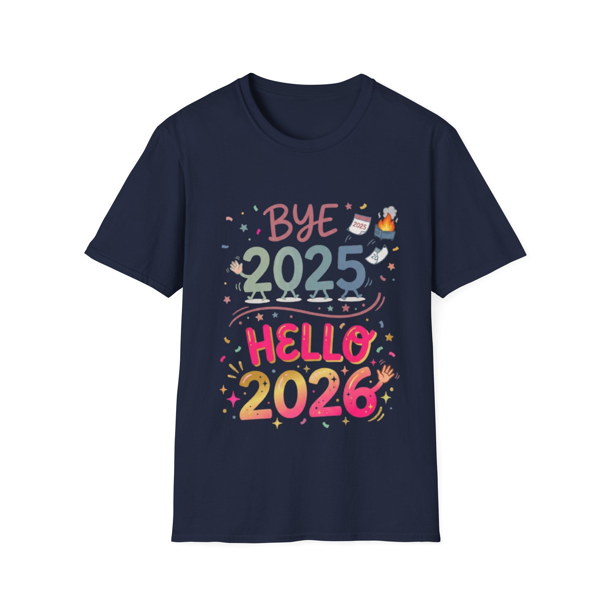 Trendy Urban Bye 2025 Hello 2026 T-Shirt