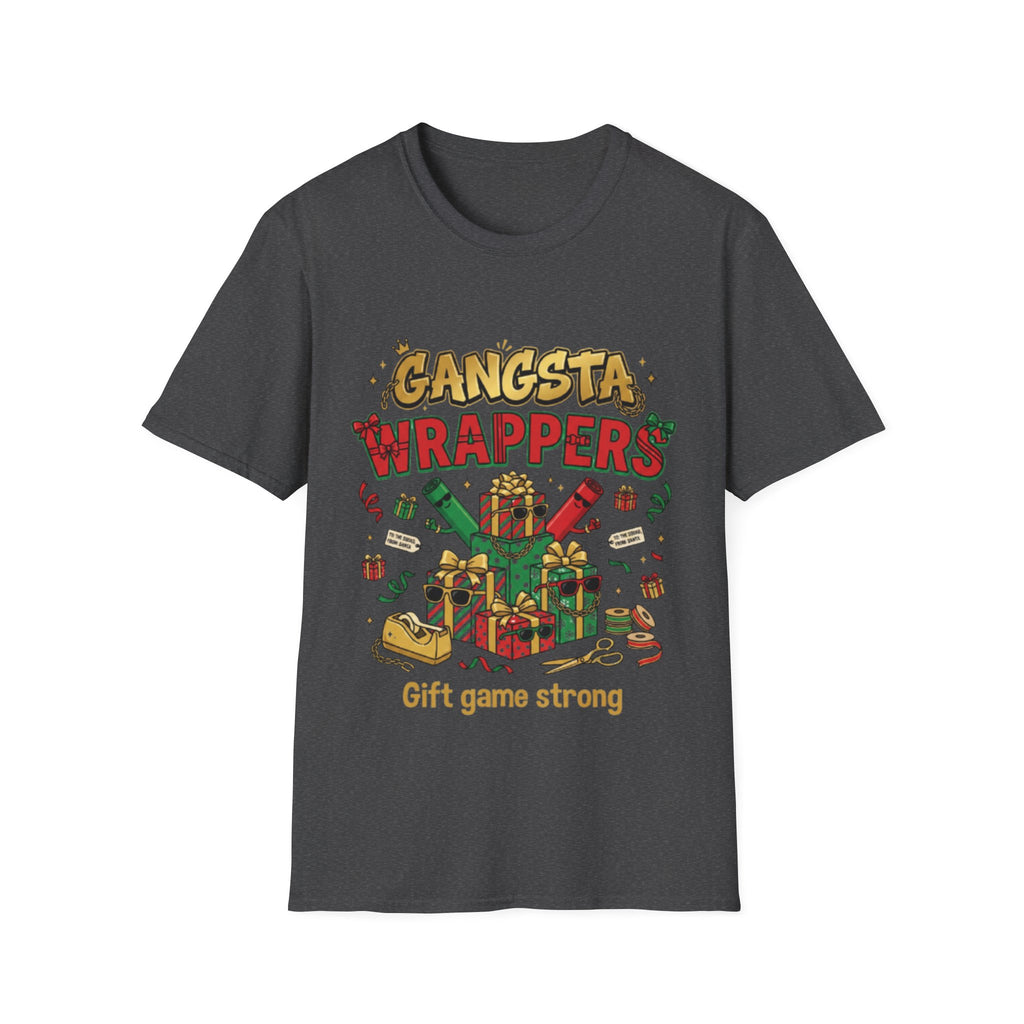 Gangsta Wrappers Crew T-shirt | Funny Christmas Matching Tee