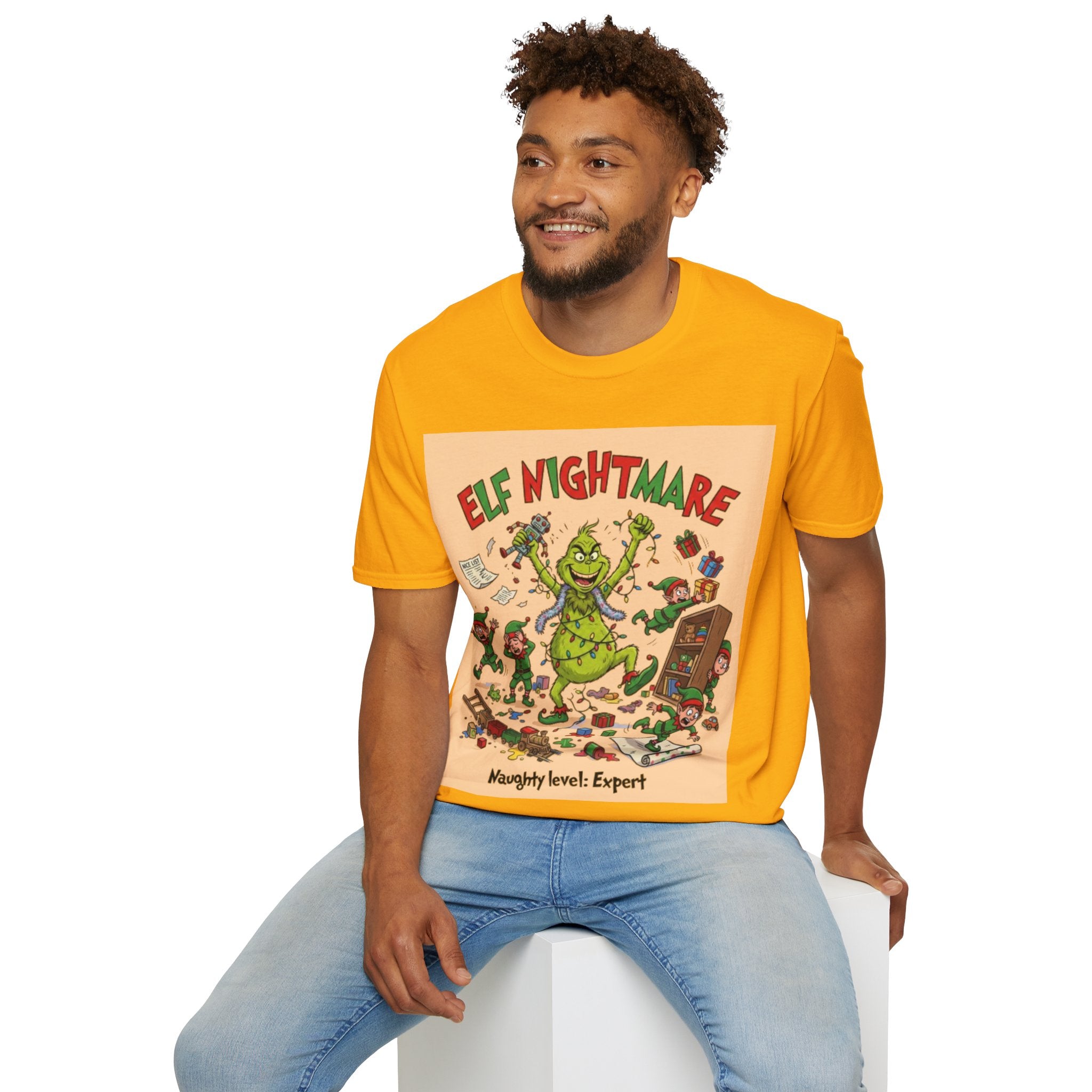 Grinch Elf Nightmare Tee | Funny Grinch Christmas Chaos T-shirt