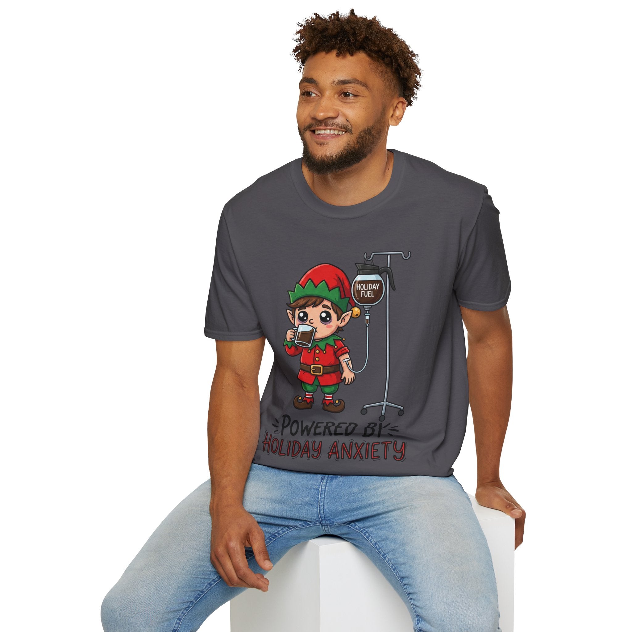 Christmas T-Shirt: Powerd by Holiday Anxiety