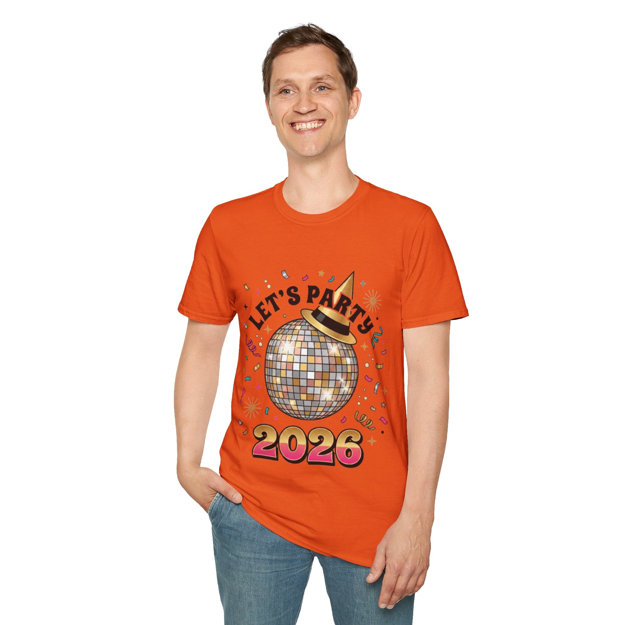 Trendy Let's Party 2026 Disco Ball Tee