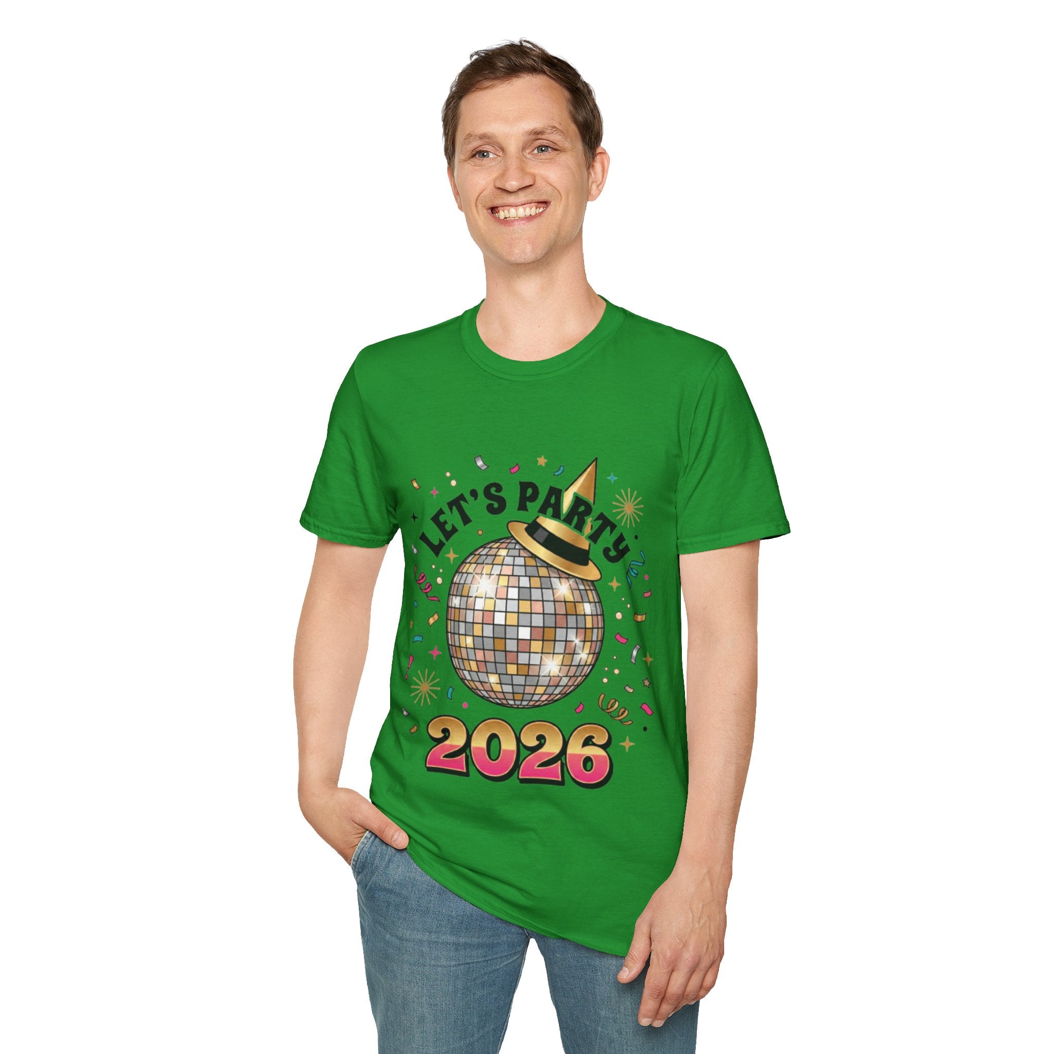 Trendy Let's Party 2026 Disco Ball Tee