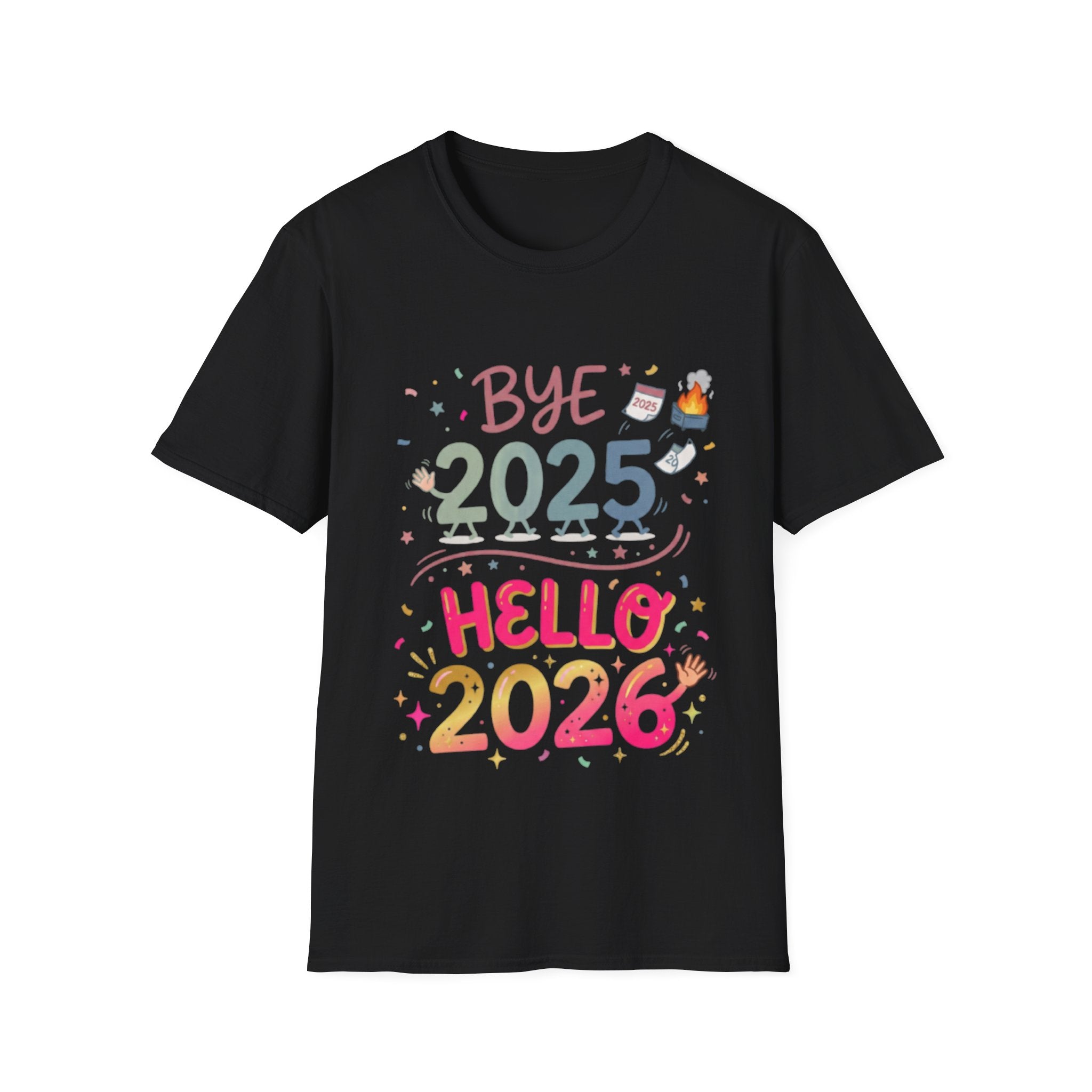 Trendy Urban Bye 2025 Hello 2026 T-Shirt