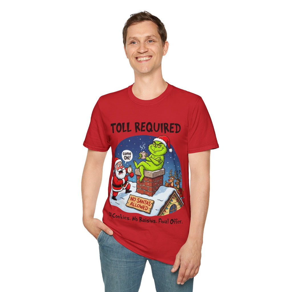 Santa Blocked by Grinch Tee | Funny Grinch Christmas T-shirt
