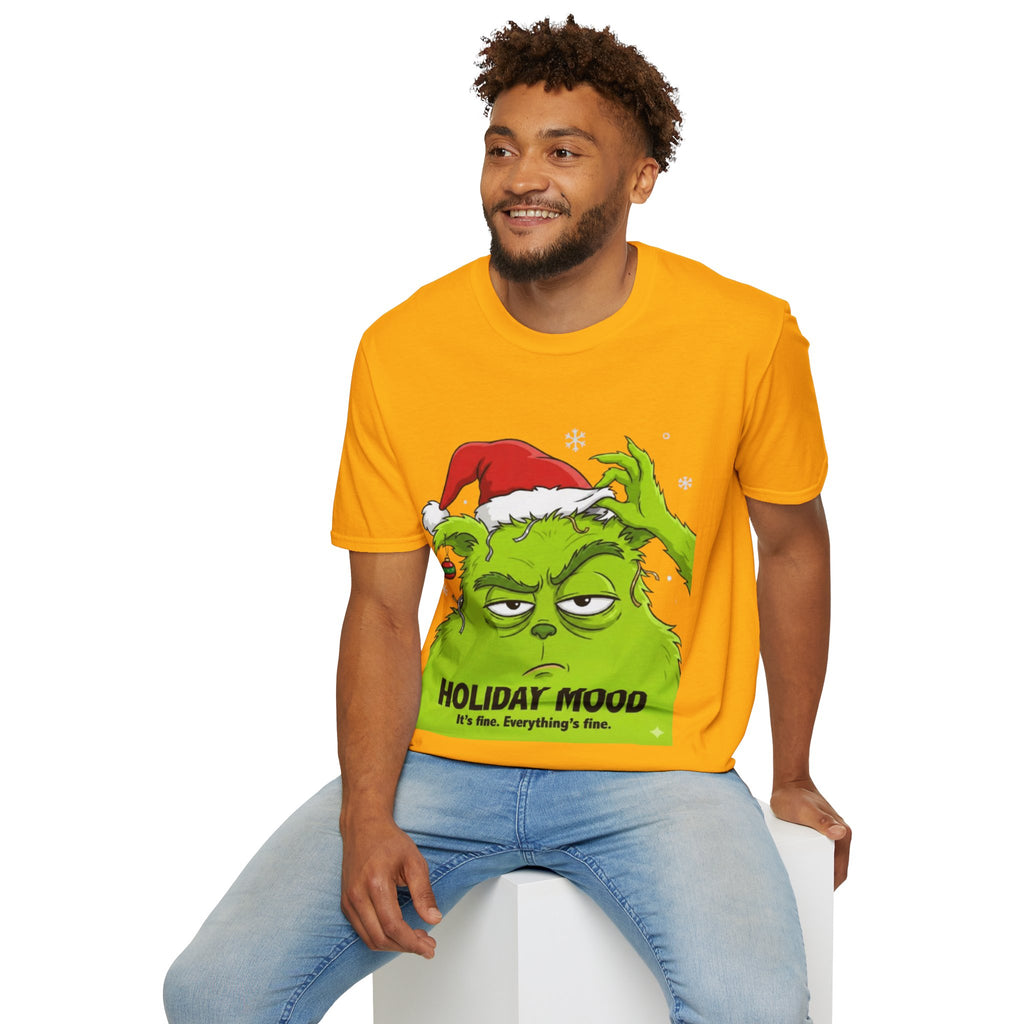 Grinch Holiday Mood T-shirt | Sarcastic Grinch Christmas Tee