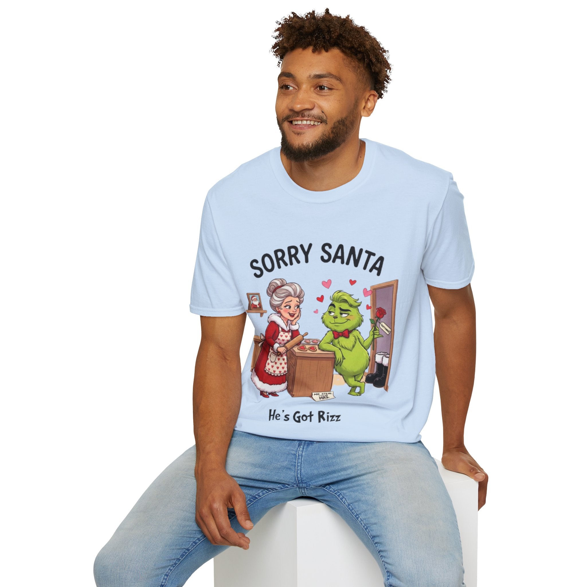 Grinch Rizz T-shirt | Funny Mrs. Claus Christmas Tee