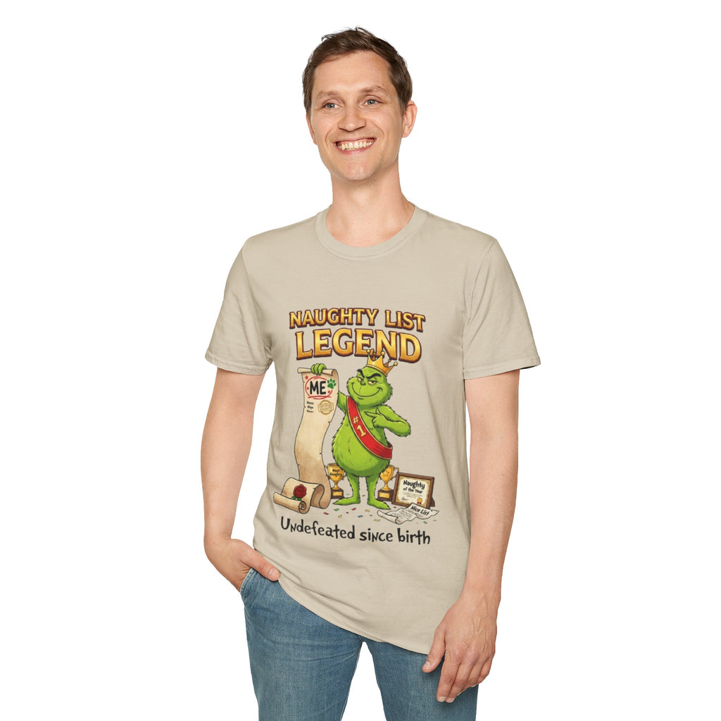 Naughty List Legend Tee | Funny Grinch Christmas T-shirt