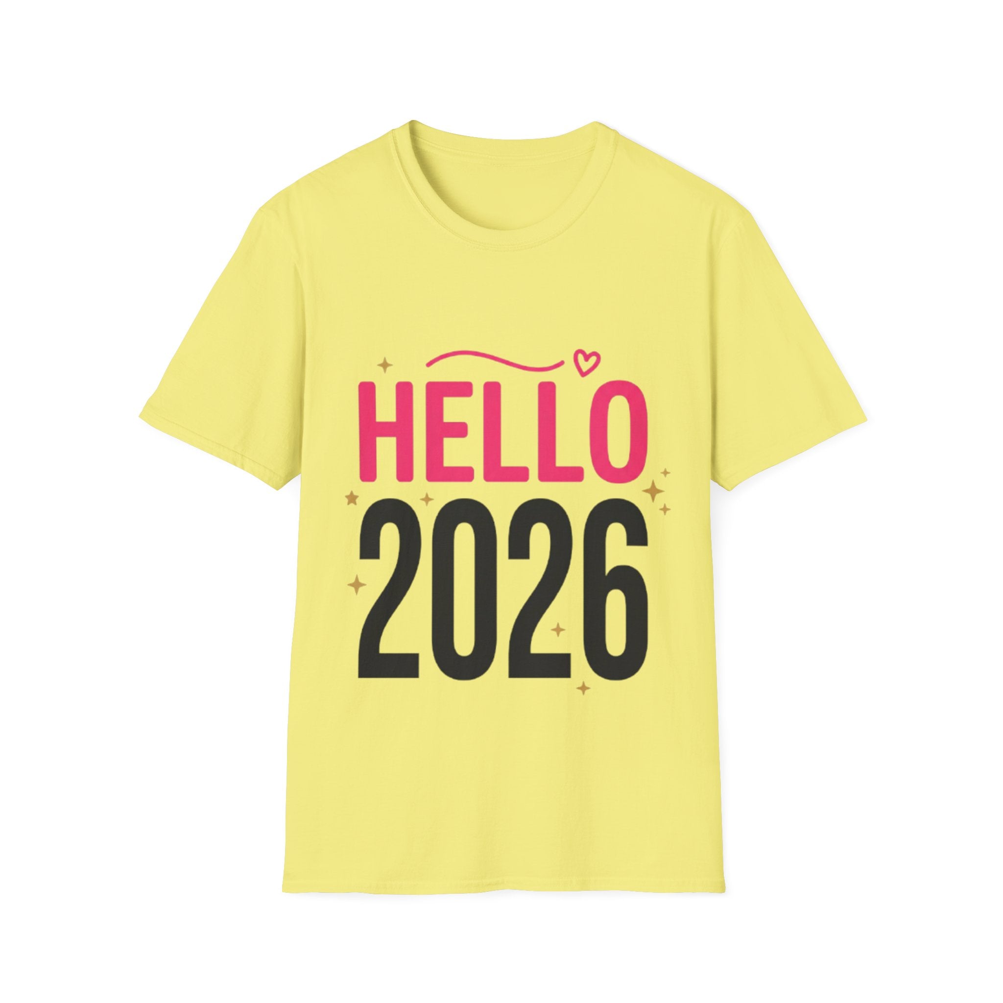 Hello 2026 Trendy Unisex Streetwear T-Shirt