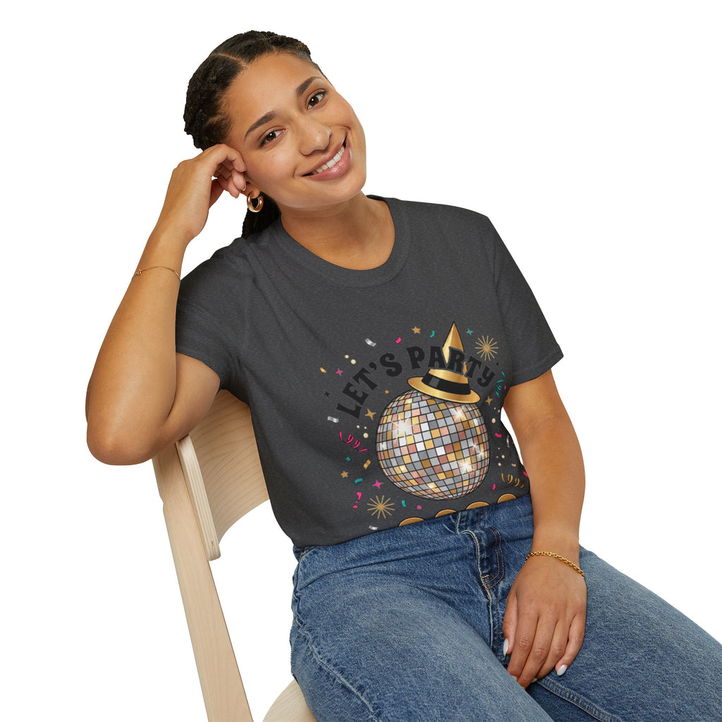 Trendy Let's Party 2026 Disco Ball Tee