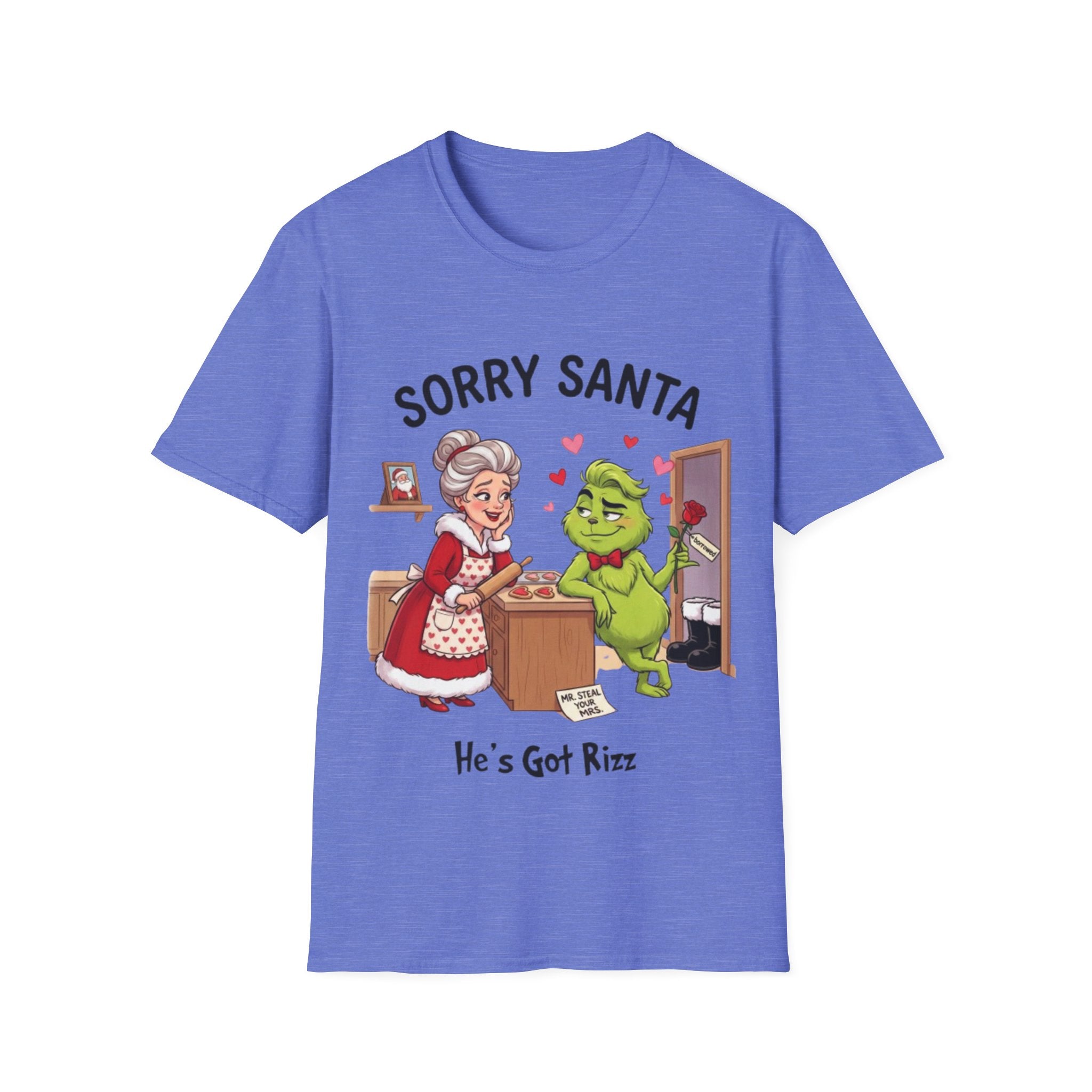 Grinch Rizz T-shirt | Funny Mrs. Claus Christmas Tee