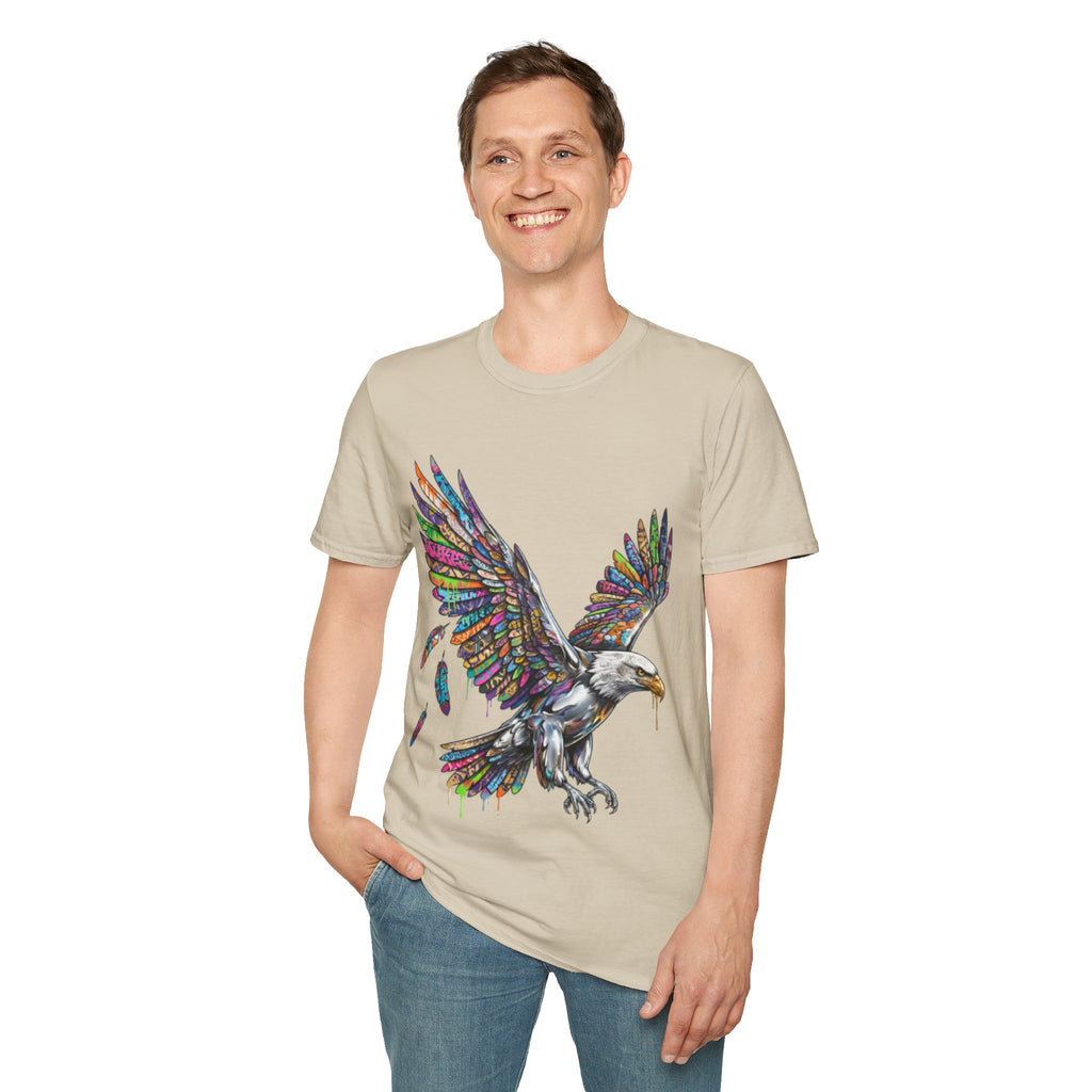 Vibrant Urban Eagle T-Shirt - Bold Streetwear Design