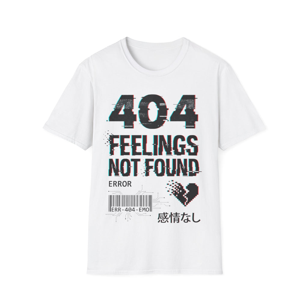 Urban Streetwear '404 Feelings' Glitch T-Shirt