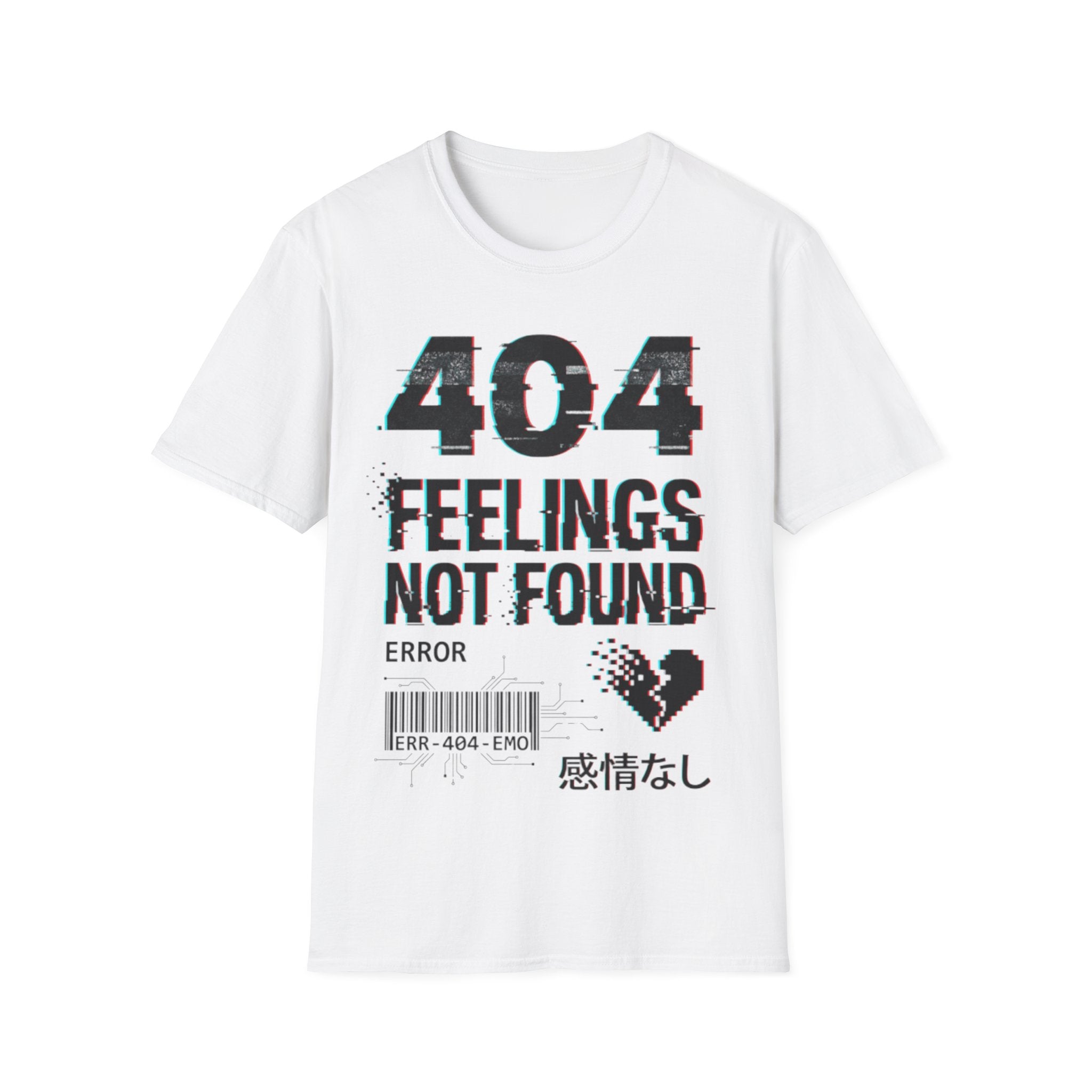 Urban Streetwear '404 Feelings' Glitch T-Shirt