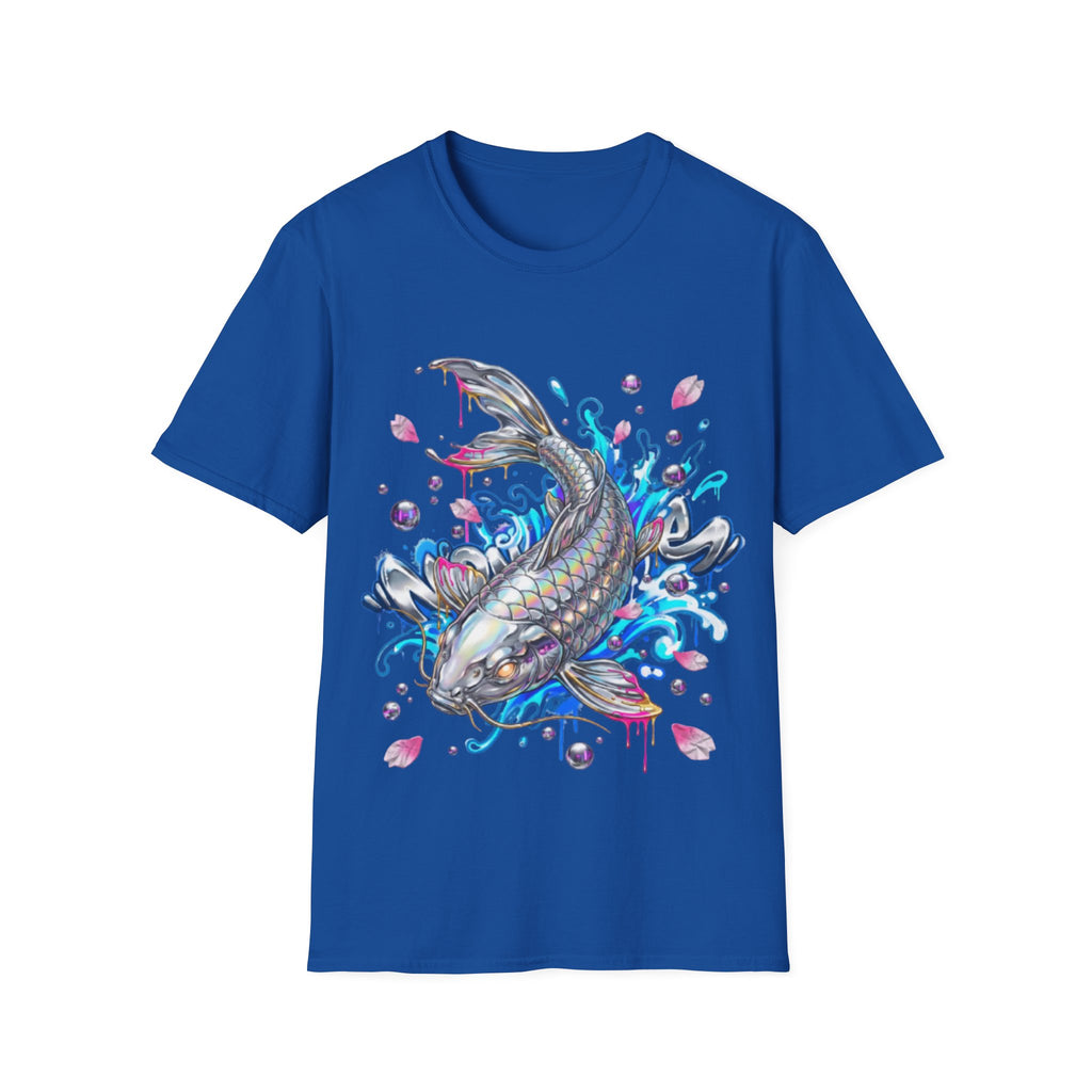 Trendy Holographic Koi T-Shirt for Urban Streetwear