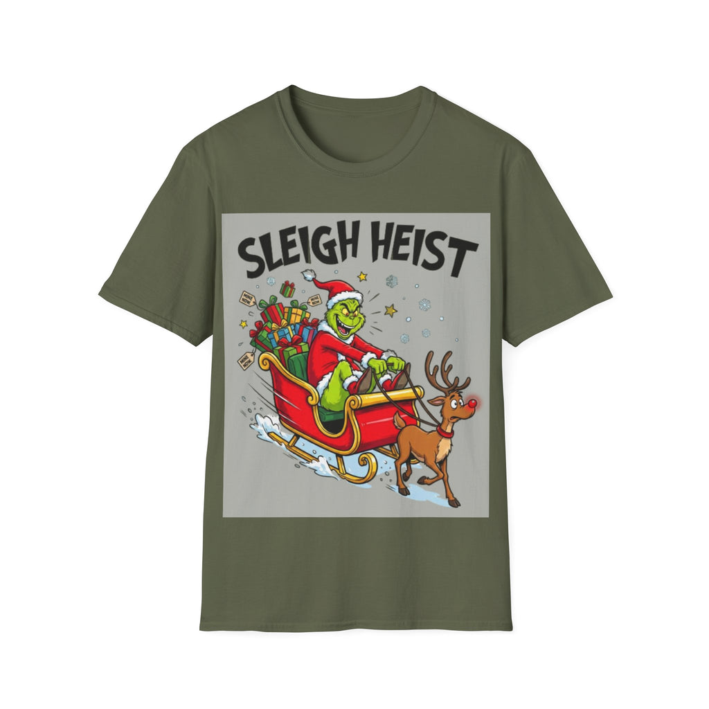 Grinch Sleigh Heist Tee | Funny Grinch Christmas Chaos T-shirt