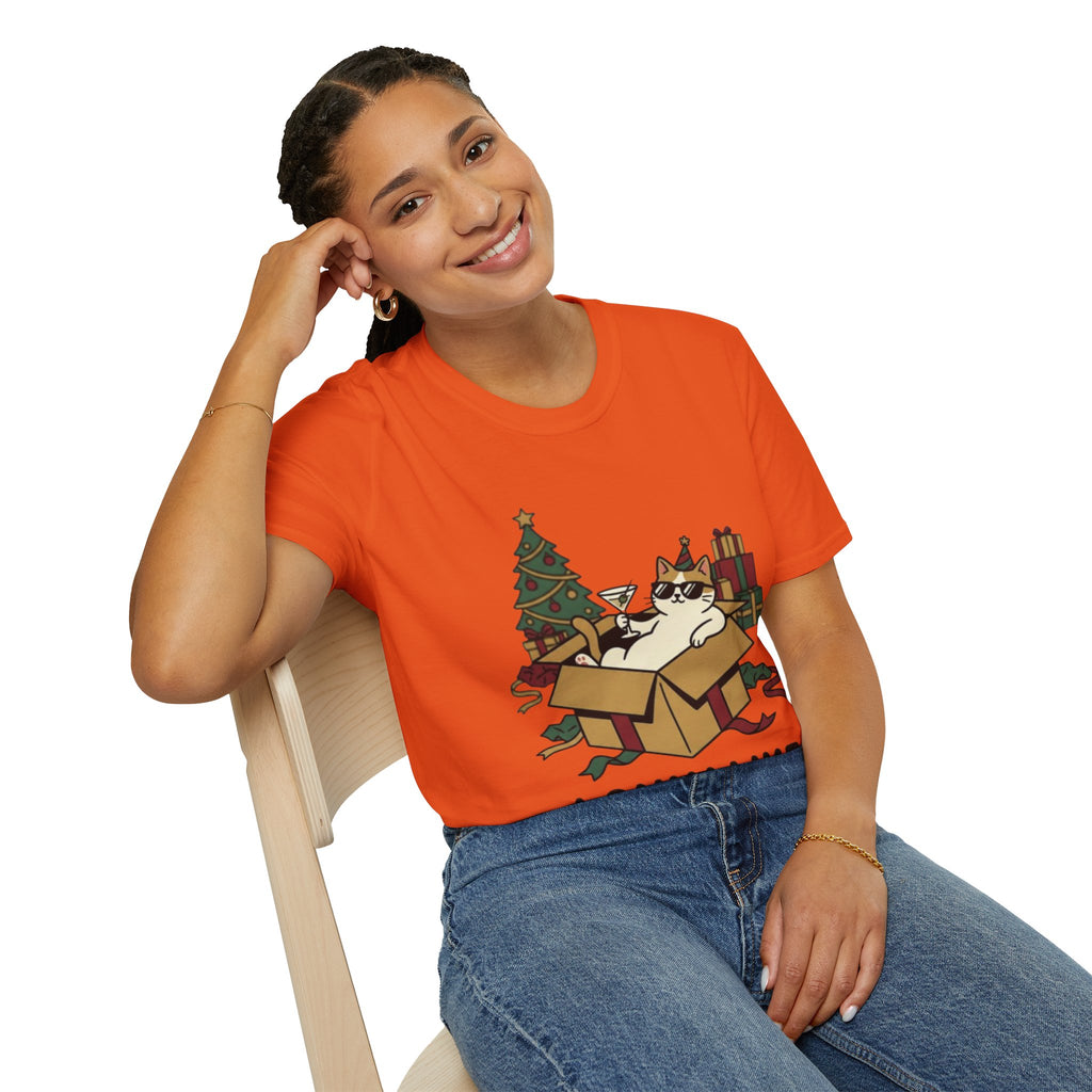 Cat Holiday Spirit Tee | Funny & Cool Christmas T-shirt