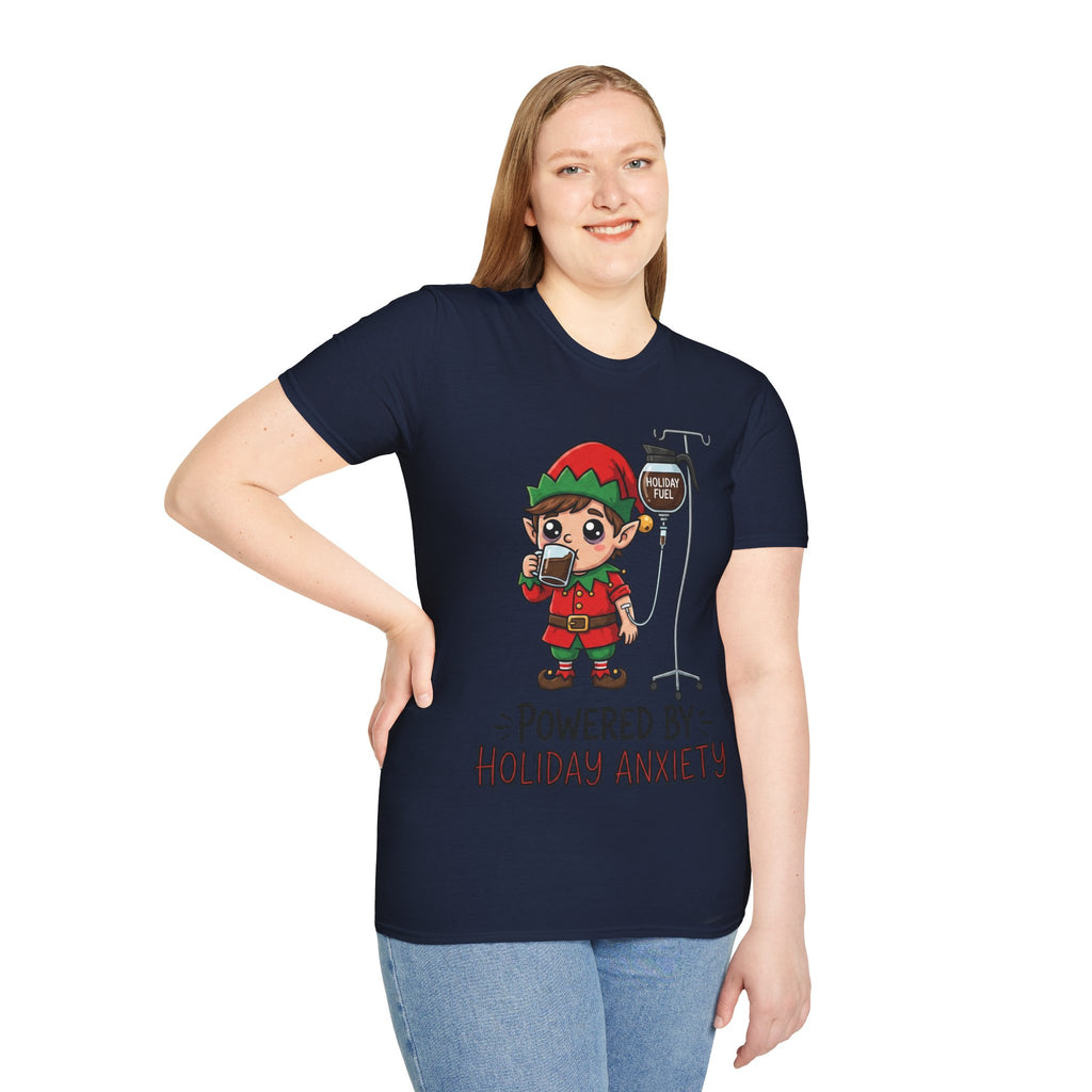 Christmas T-Shirt: Powerd by Holiday Anxiety