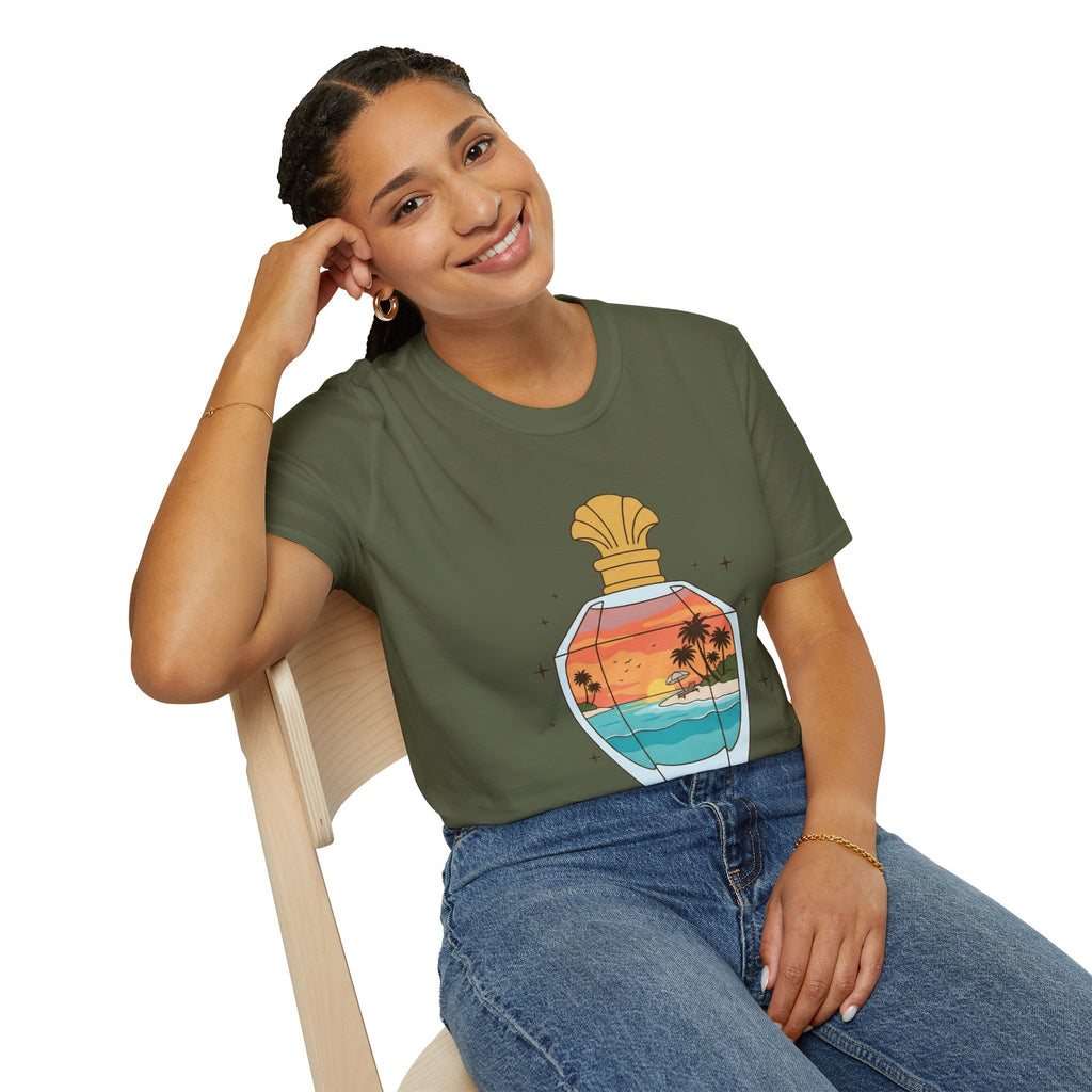 Eau De Escapism Graphic Tee - Dreamy Vacation Aesthetic T-shirt