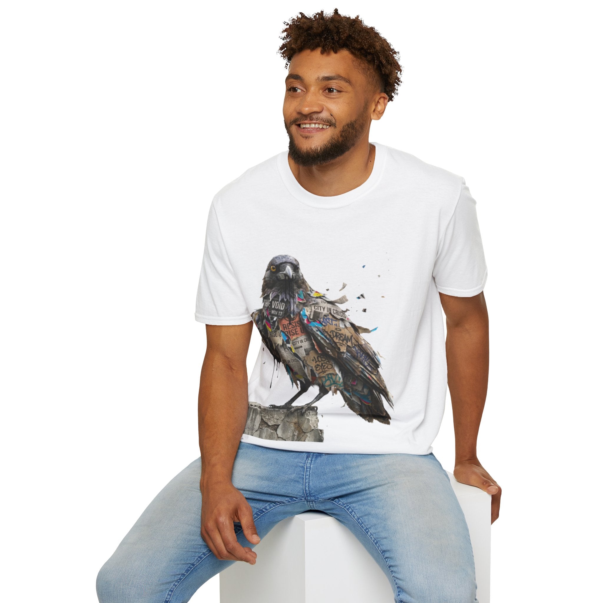 Urban Rebel Crow T-Shirt - Trendy Streetwear Style