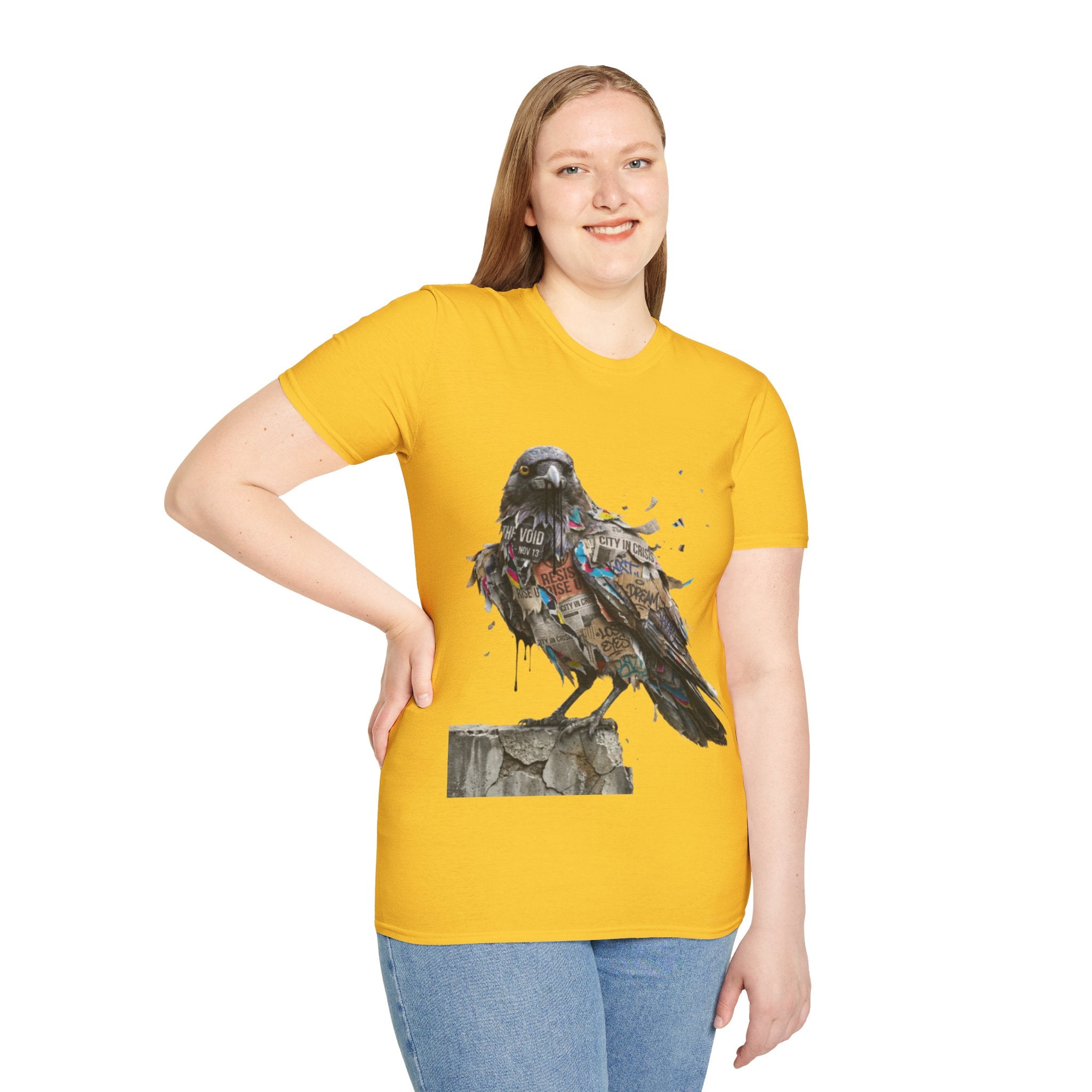 Urban Rebel Crow T-Shirt - Trendy Streetwear Style