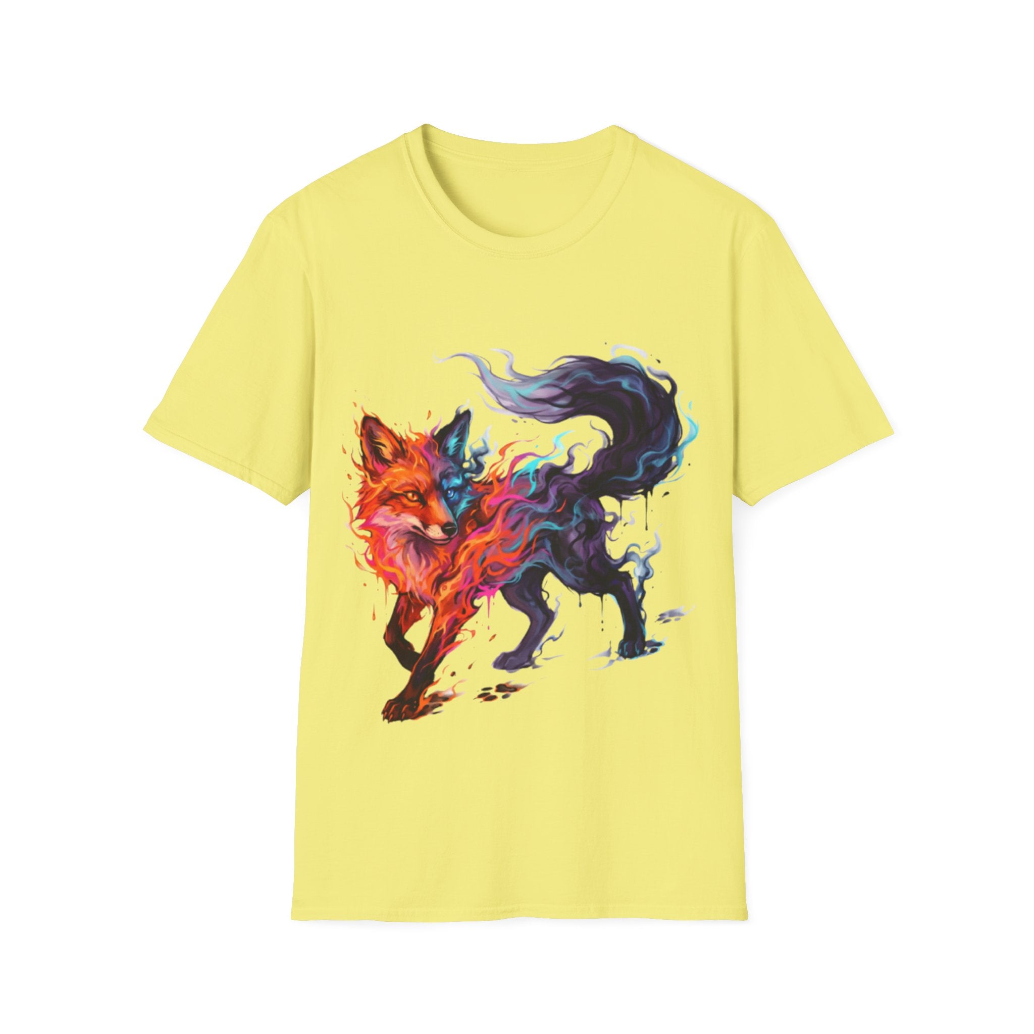 Urban Fox Flame T-Shirt - Trendy Streetwear Design
