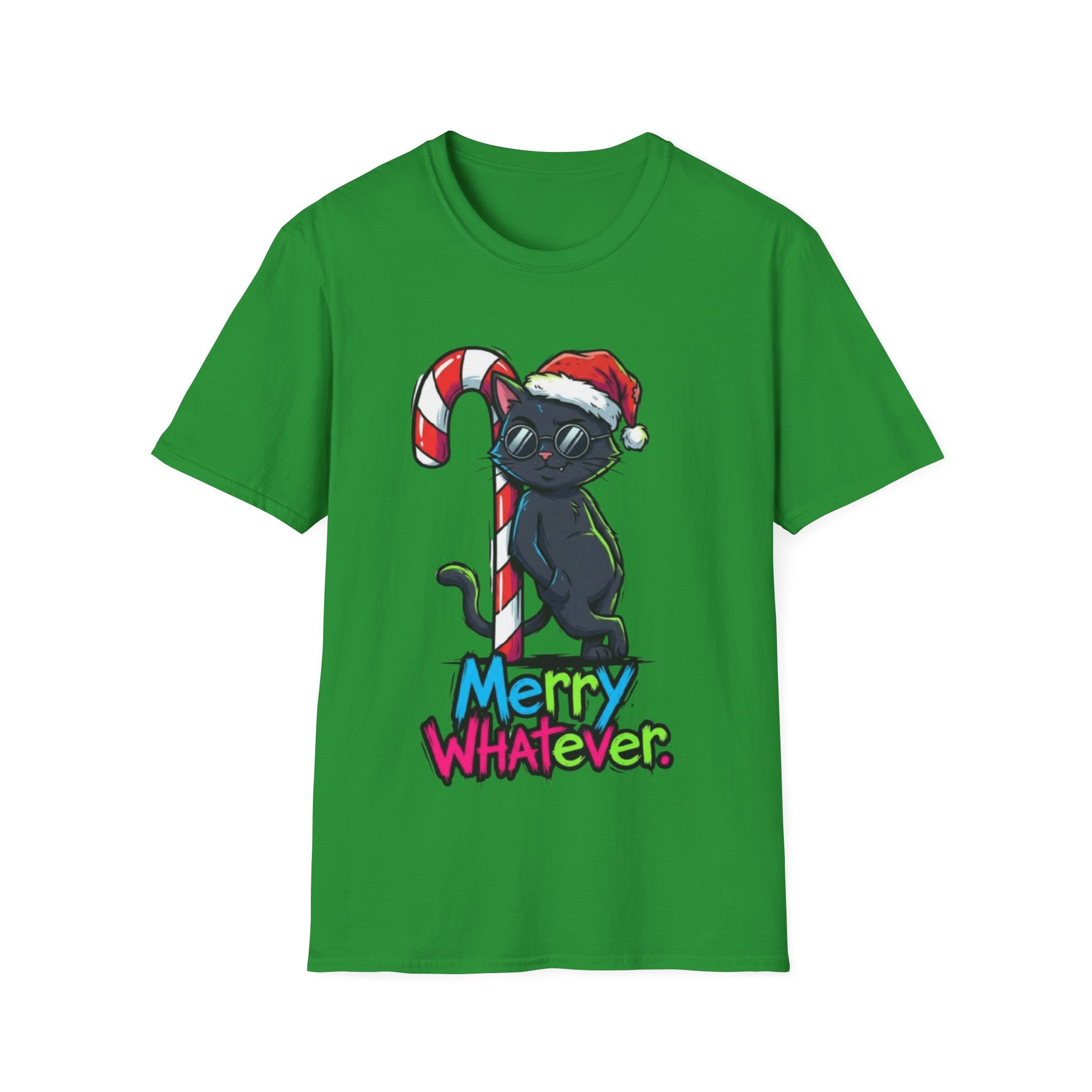 Christmas T-shirt: Merry Whatever Cat