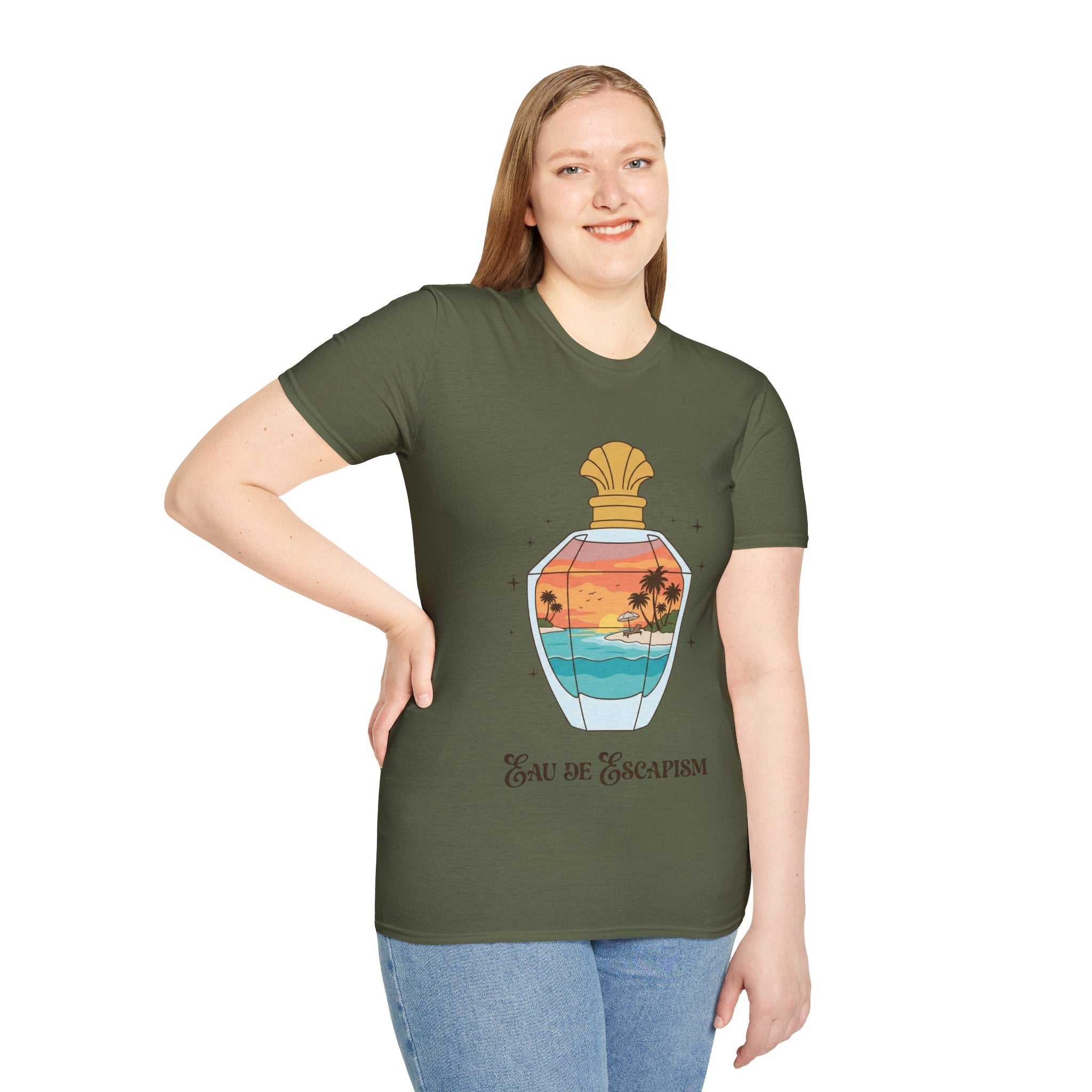 Eau De Escapism Graphic Tee - Dreamy Vacation Aesthetic T-shirt