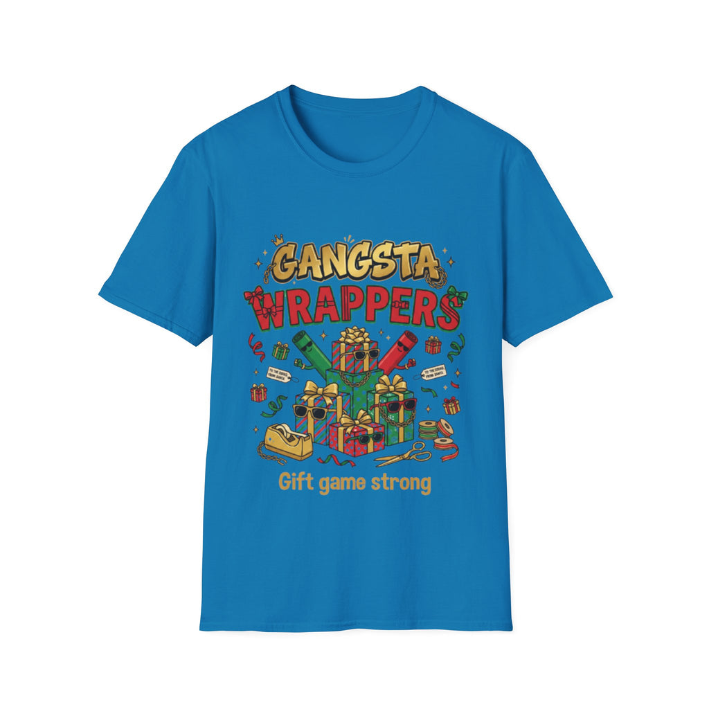 Gangsta Wrappers Crew T-shirt | Funny Christmas Matching Tee
