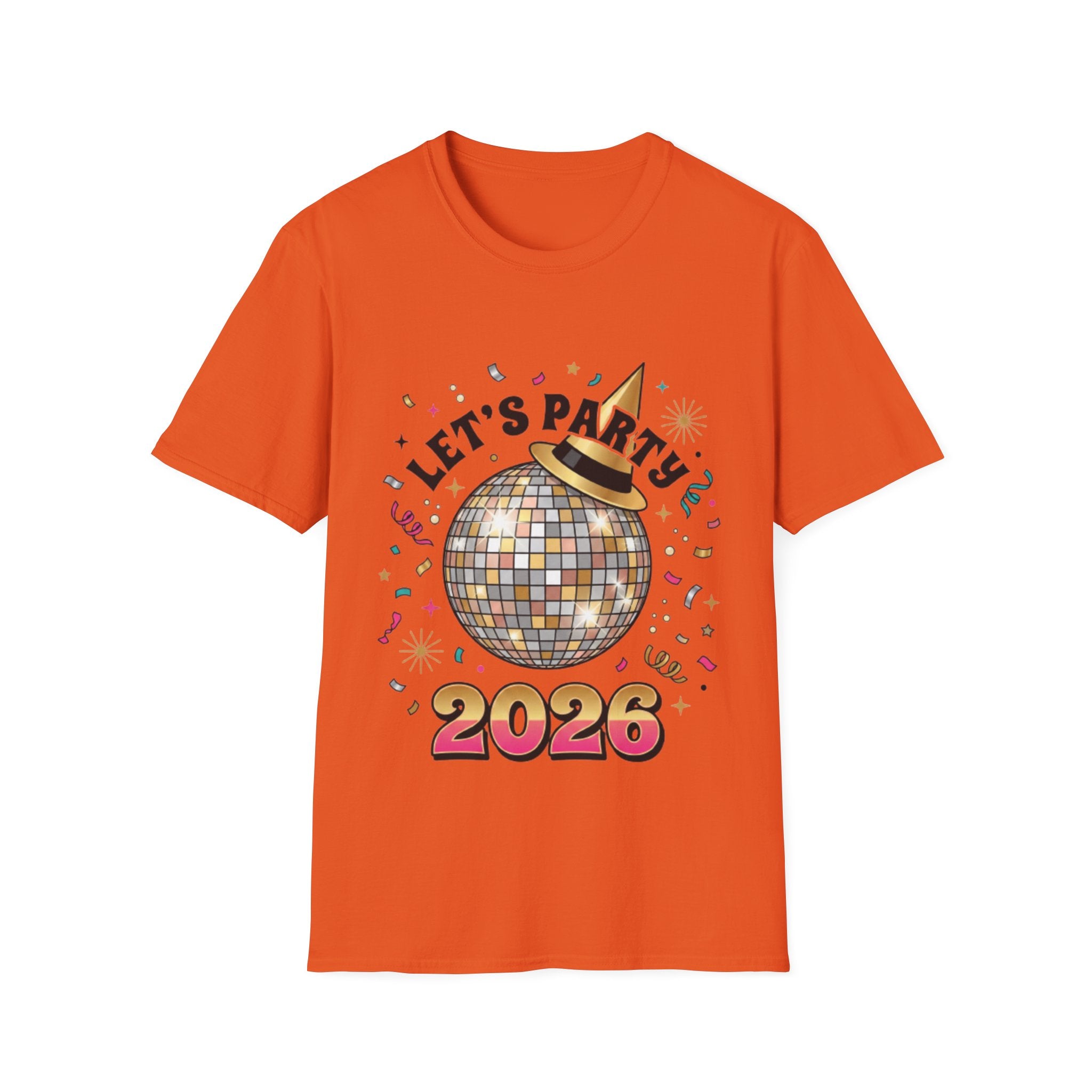 Trendy Let's Party 2026 Disco Ball Tee