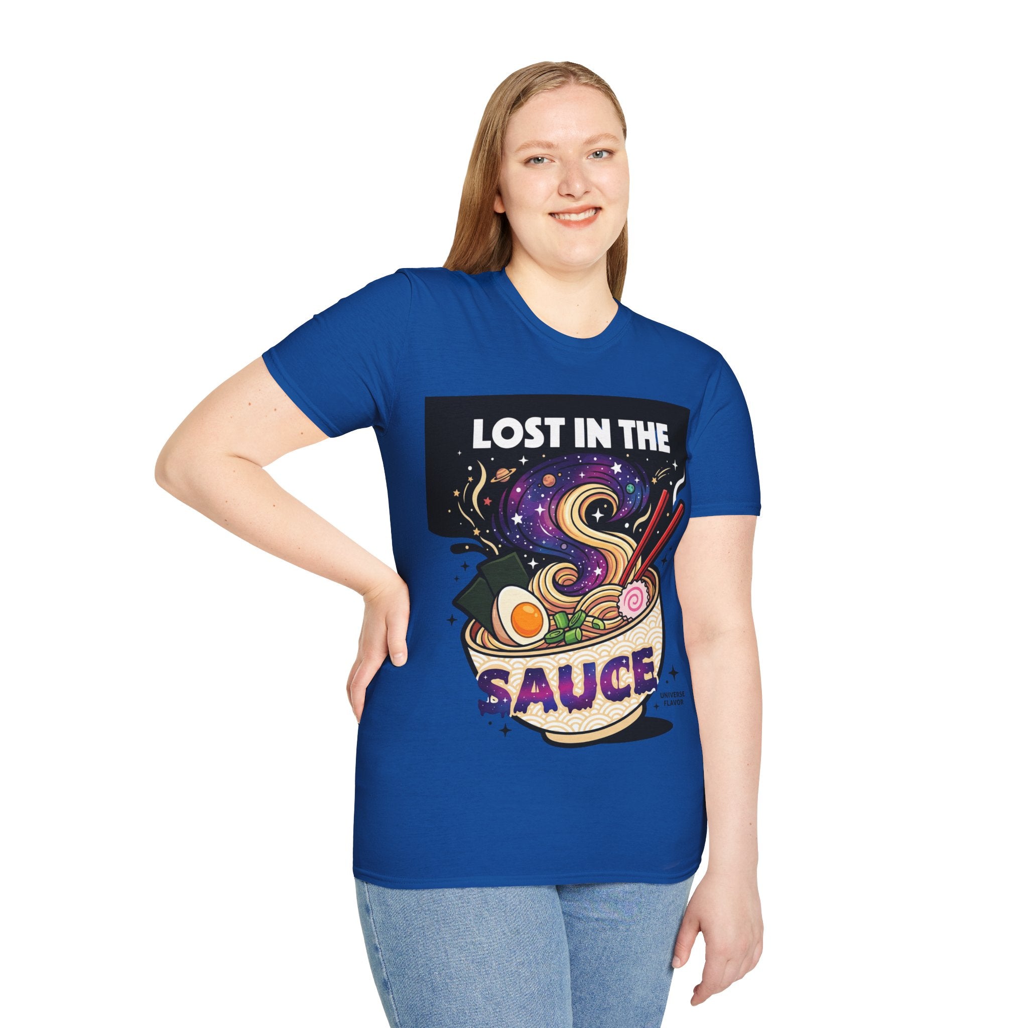Lost in the Sauce Ramen Graphic Tee | Cosmic Noodle Bowl Streetwear Shirt