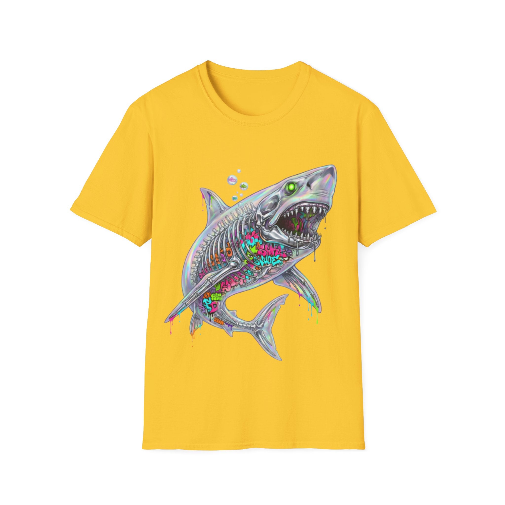 Iridescent Shark Streetwear T-Shirt - Urban Style
