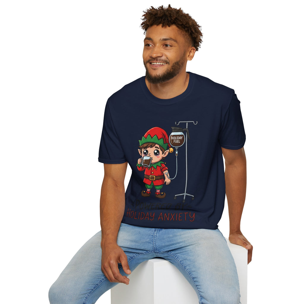 Christmas T-Shirt: Powerd by Holiday Anxiety