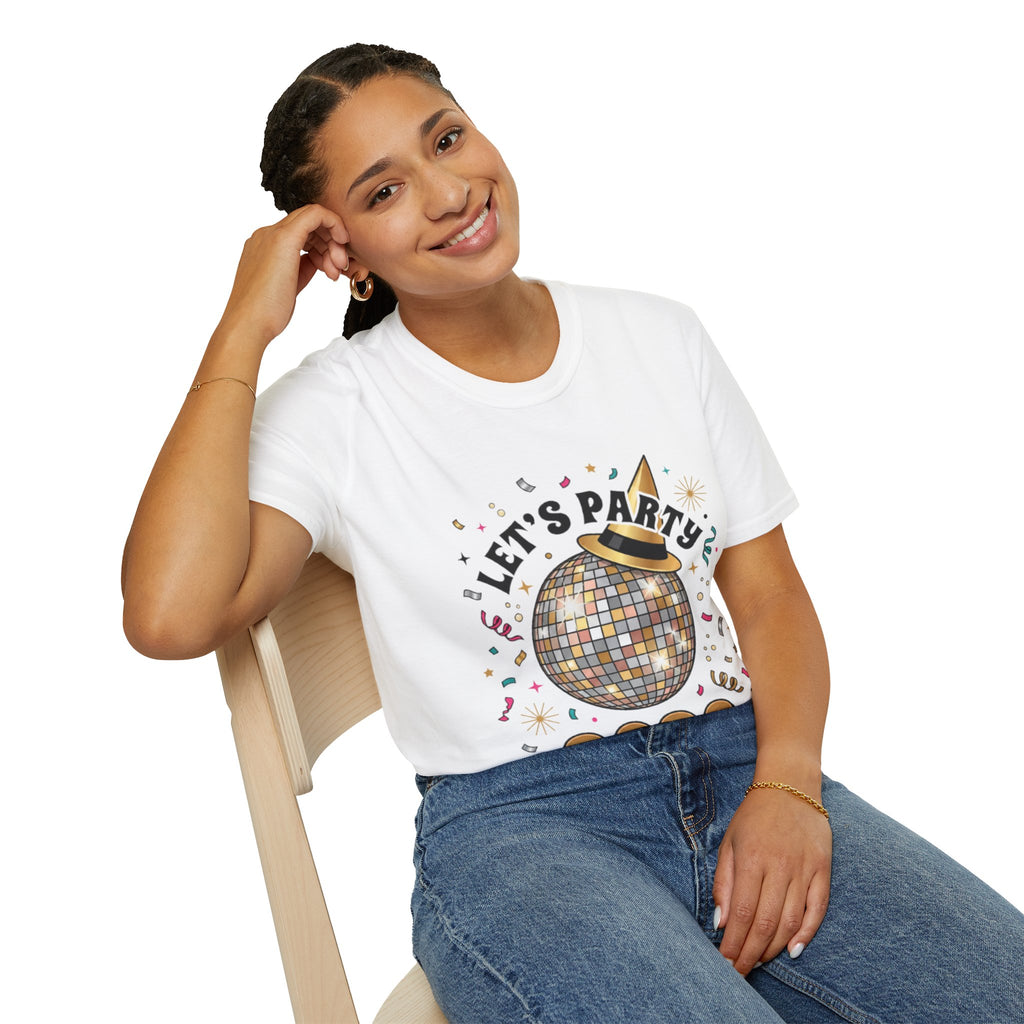 Trendy Let's Party 2026 Disco Ball Tee