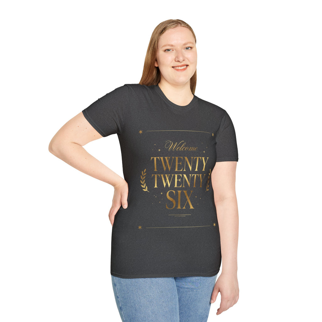 Trendy Urban 'Twenty Twenty Six' Gold Tee