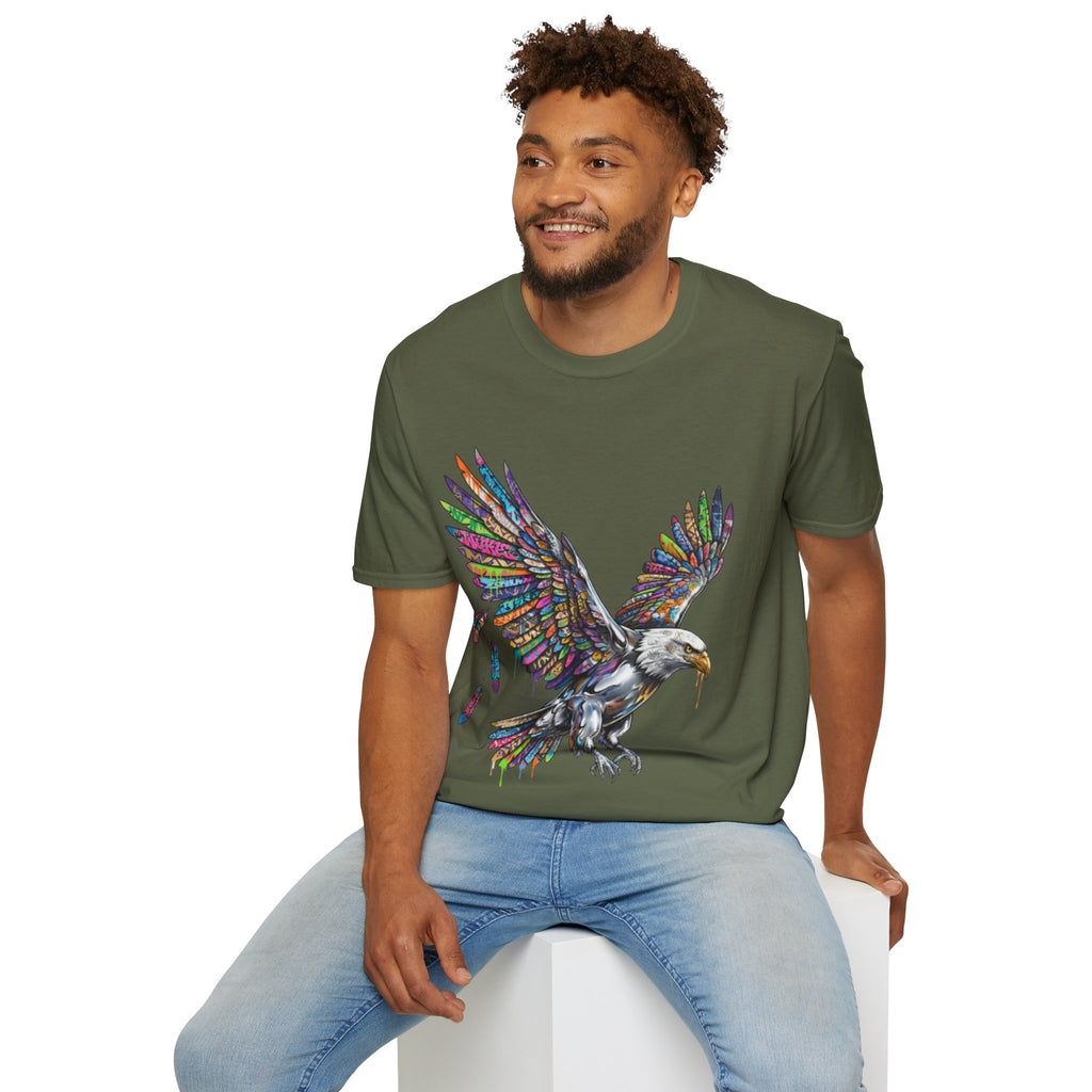 Vibrant Urban Eagle T-Shirt - Bold Streetwear Design