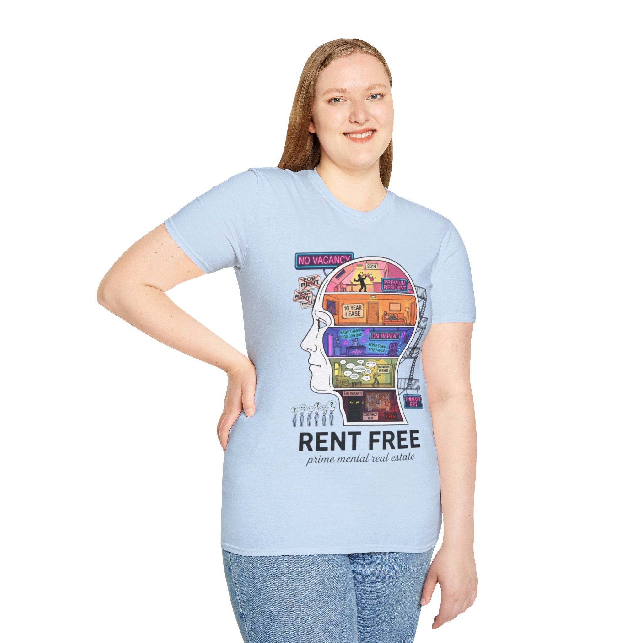Rent Free Urban Tee - Trendy Streetwear Design