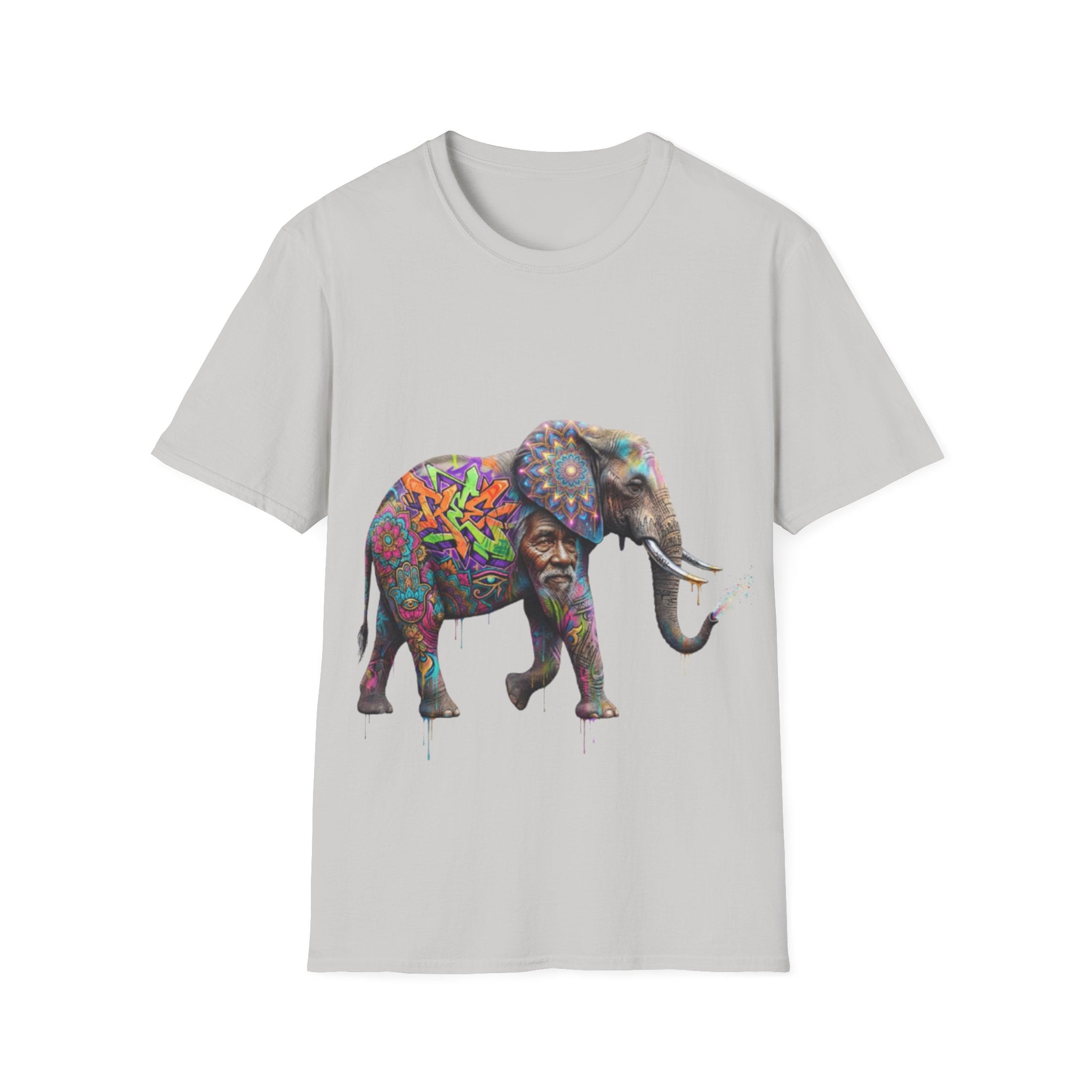 Vibrant Urban Elephant Streetwear Tee - Unisex