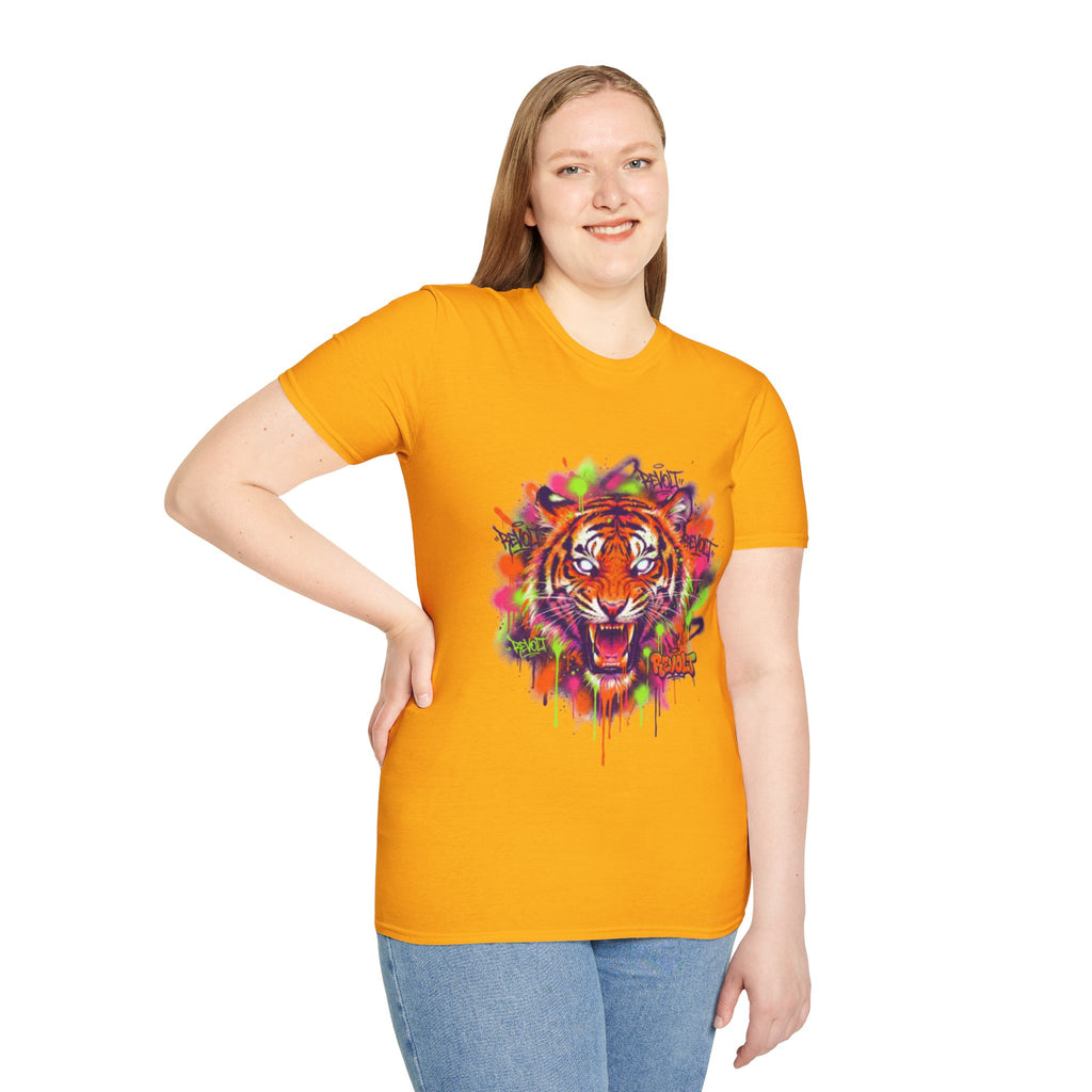 Trendy Urban Tiger Tee - Bold Streetwear Vibes