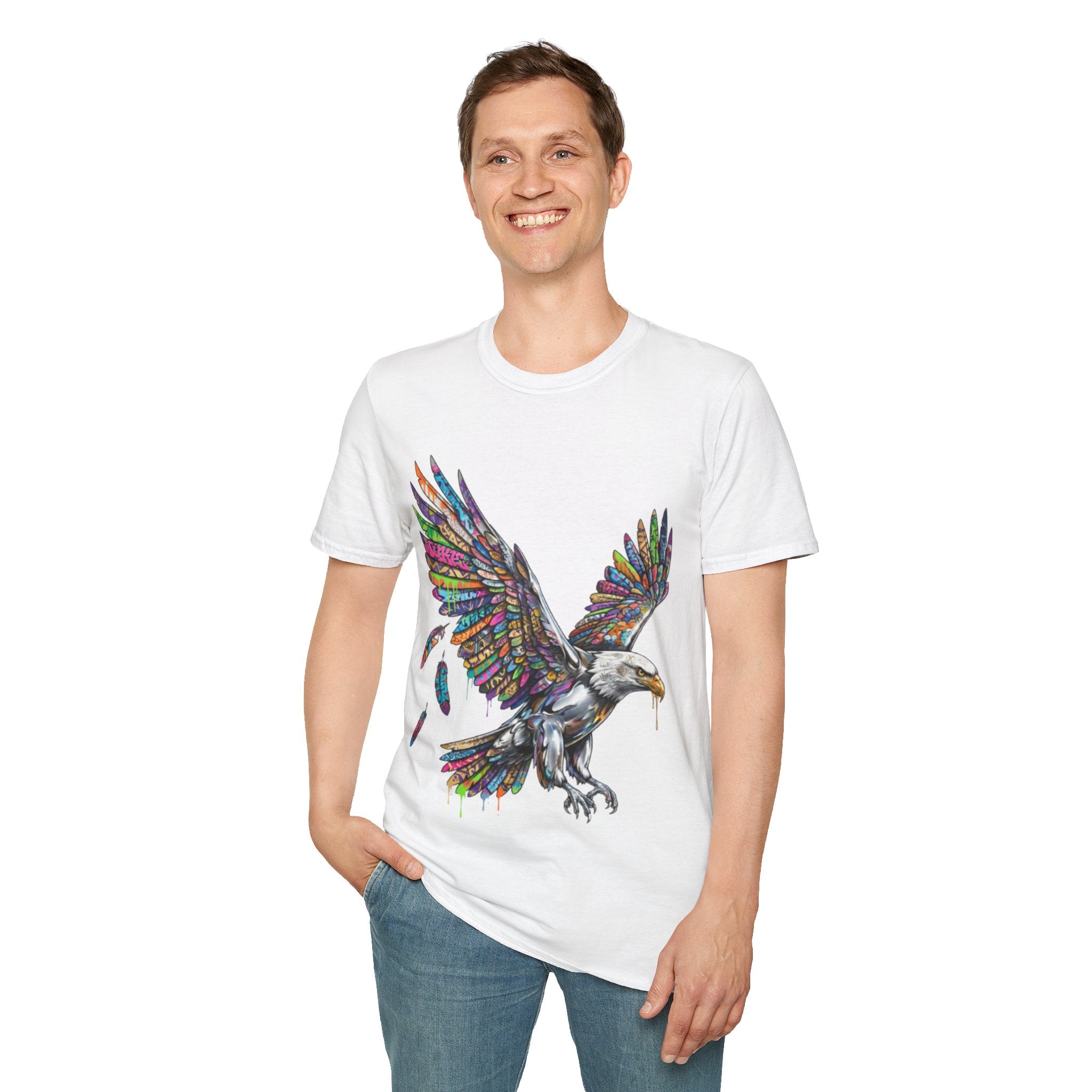 Vibrant Urban Eagle T-Shirt - Bold Streetwear Design