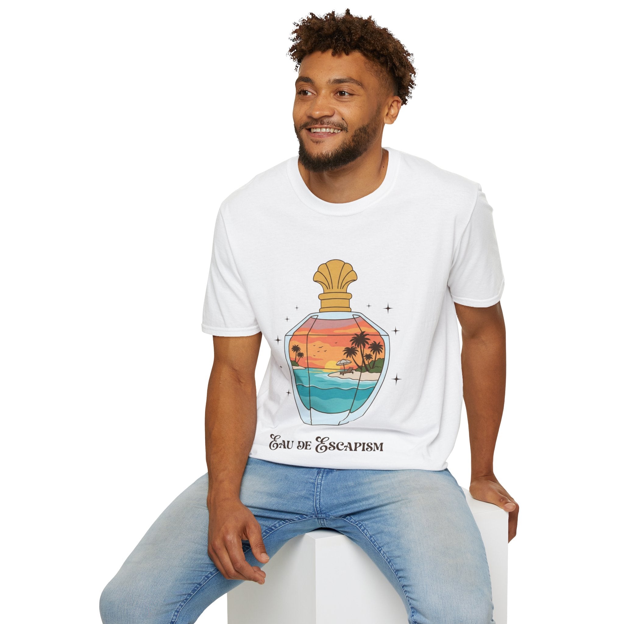 Eau De Escapism Graphic Tee - Dreamy Vacation Aesthetic T-shirt