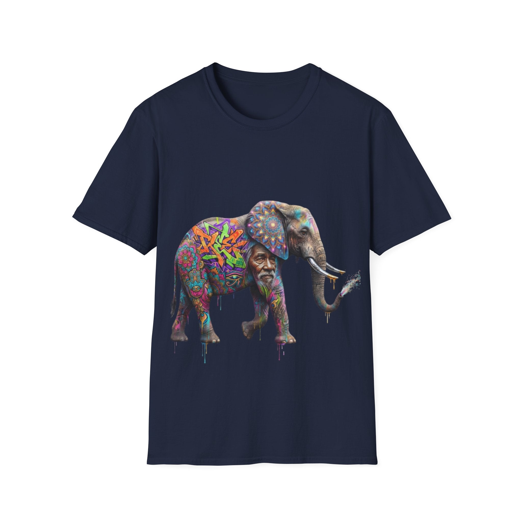 Vibrant Urban Elephant Streetwear Tee - Unisex