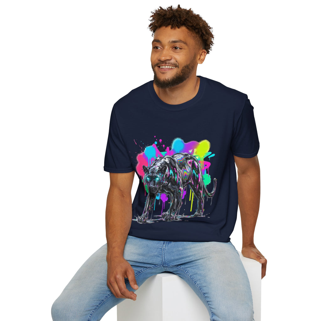 Neon Panther Streetwear Tee - Urban Trendy Vibes