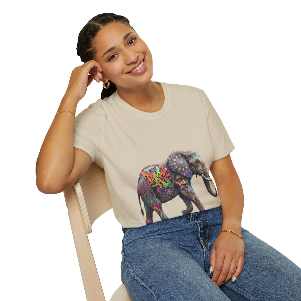 Vibrant Urban Elephant Streetwear Tee - Unisex